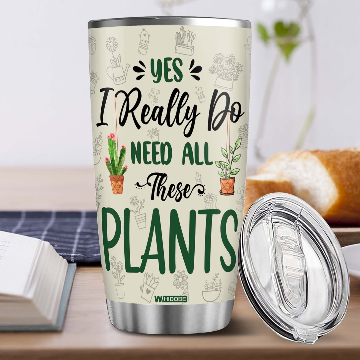 Stainless Steel Gardening Mug, 20 oz, Plant Lover's Tumbler, Insulated Drinking Cup