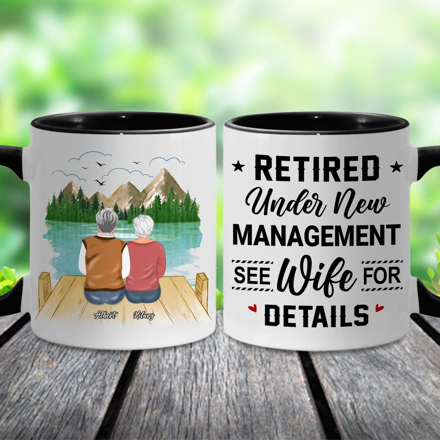 Retirement Mug, Retired Under New Management See Wife For Details Mug, Quitter, Retirement Gifts, Retired Gifts, Husband, Dad, Boyfriend, Men, Women, Woman Christmas Fathers day, Boss