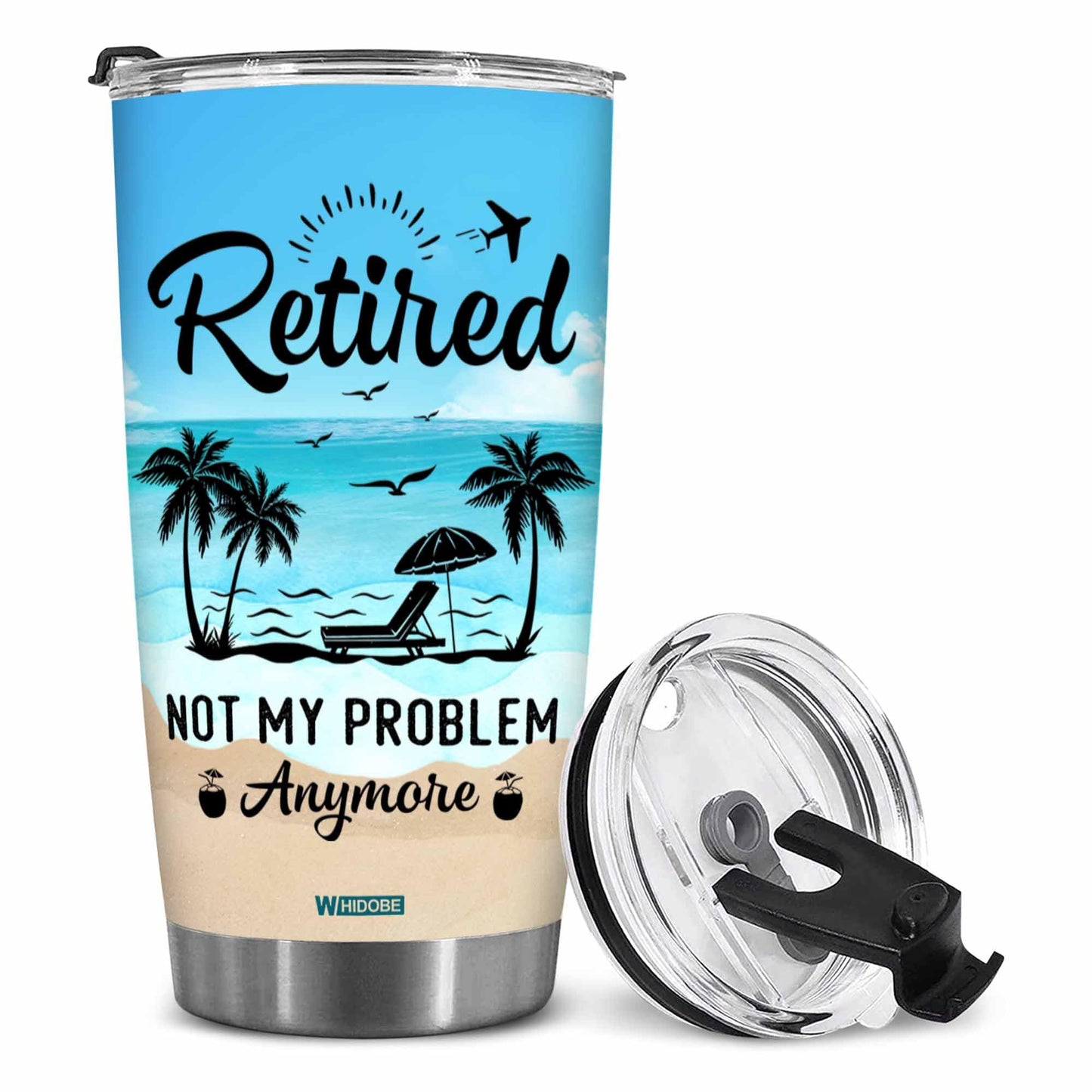 Retirement Gifts - Retirement Tumbler - Retired Not My Problem Any More Tumbler for Women Men Dad Mom Retired Calendar Tumbler Coworkers Idea for Fathers Mothers Day Birthday Christmas 20OZ