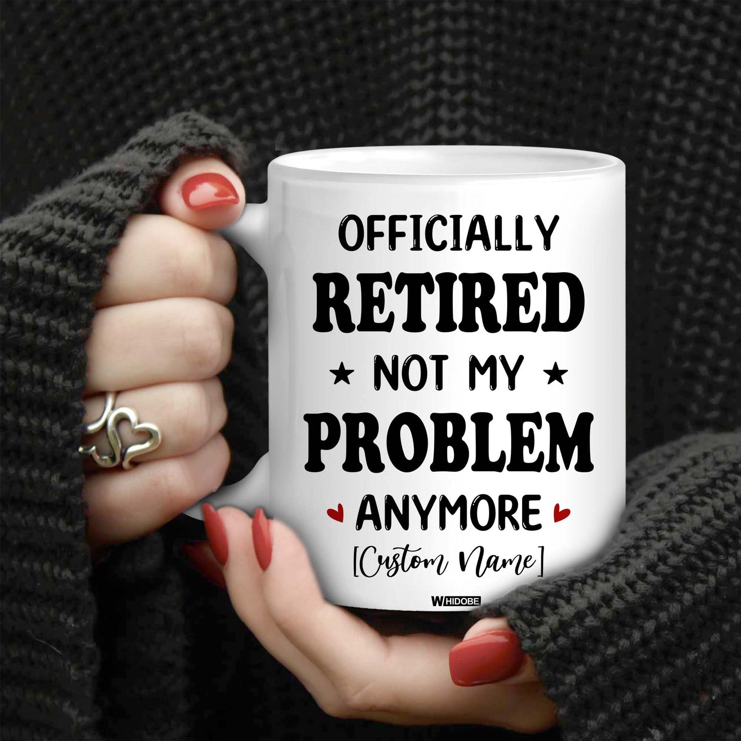 Funny Retirement Gift Mug Retired Not My Problem Any More Mug for Women Men Dad Mom Retired Calendar Mug Coworkers Office Family Idea for Her Nurse Mothers Day Birthday Anniversary Christmas