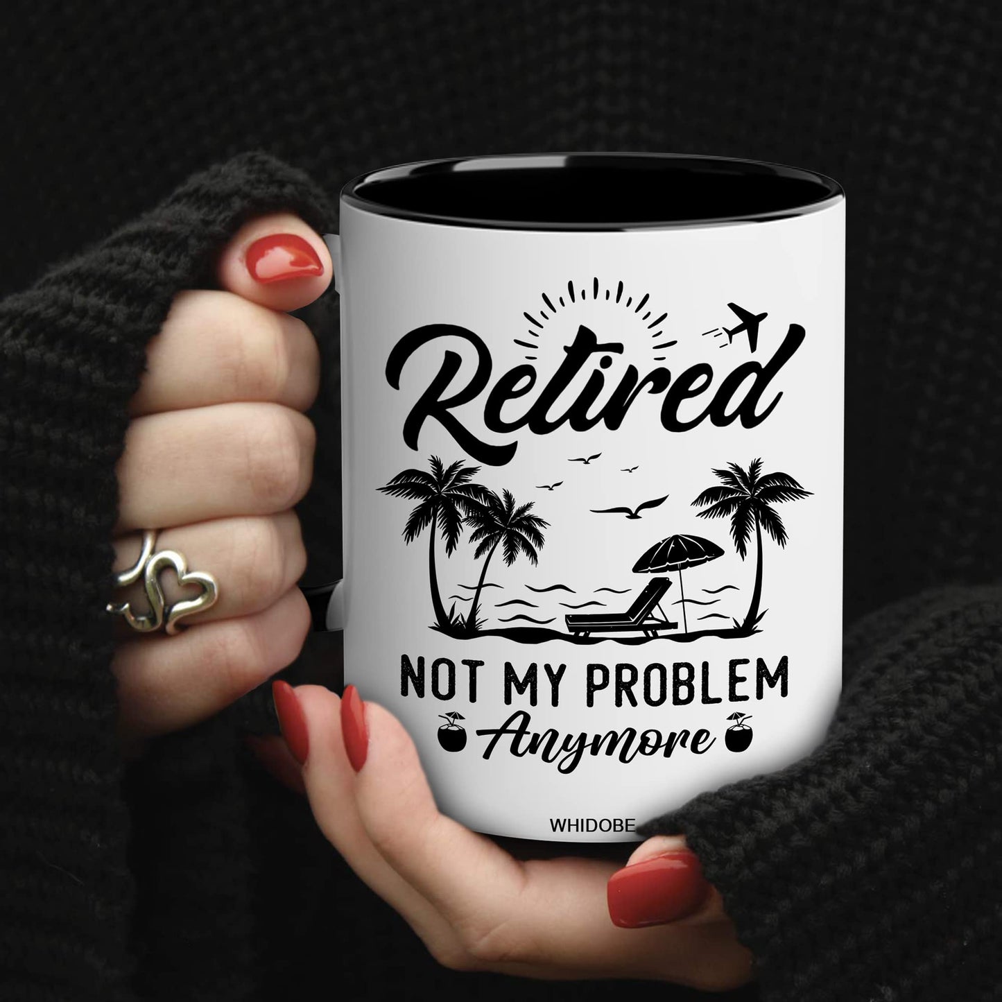 Funny Retirement Gift Mug Retired Not My Problem Any More Mug for Women Men Dad Mom Retired Calendar Mug Coworkers Office Family Idea for Her Nurse Mothers Day Birthday Anniversary Christmas