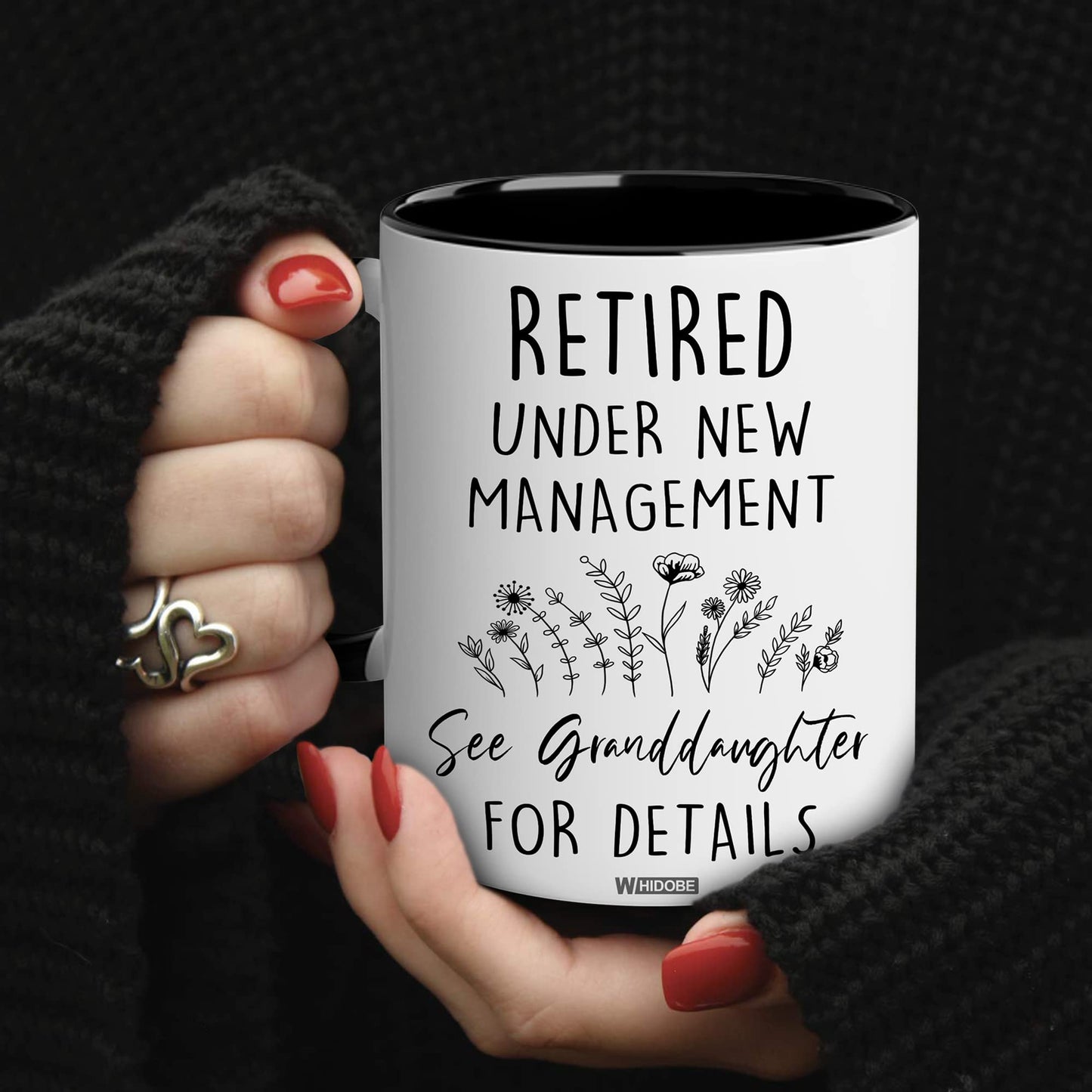 Retirement Gifts for Women, Retirement Gifts for Grandma, Woman, Mom, Coworker, Retired Mug Retired Under New Management See Grandkids For Details Mug For Mothers Day Birthday Christmas 11OZ