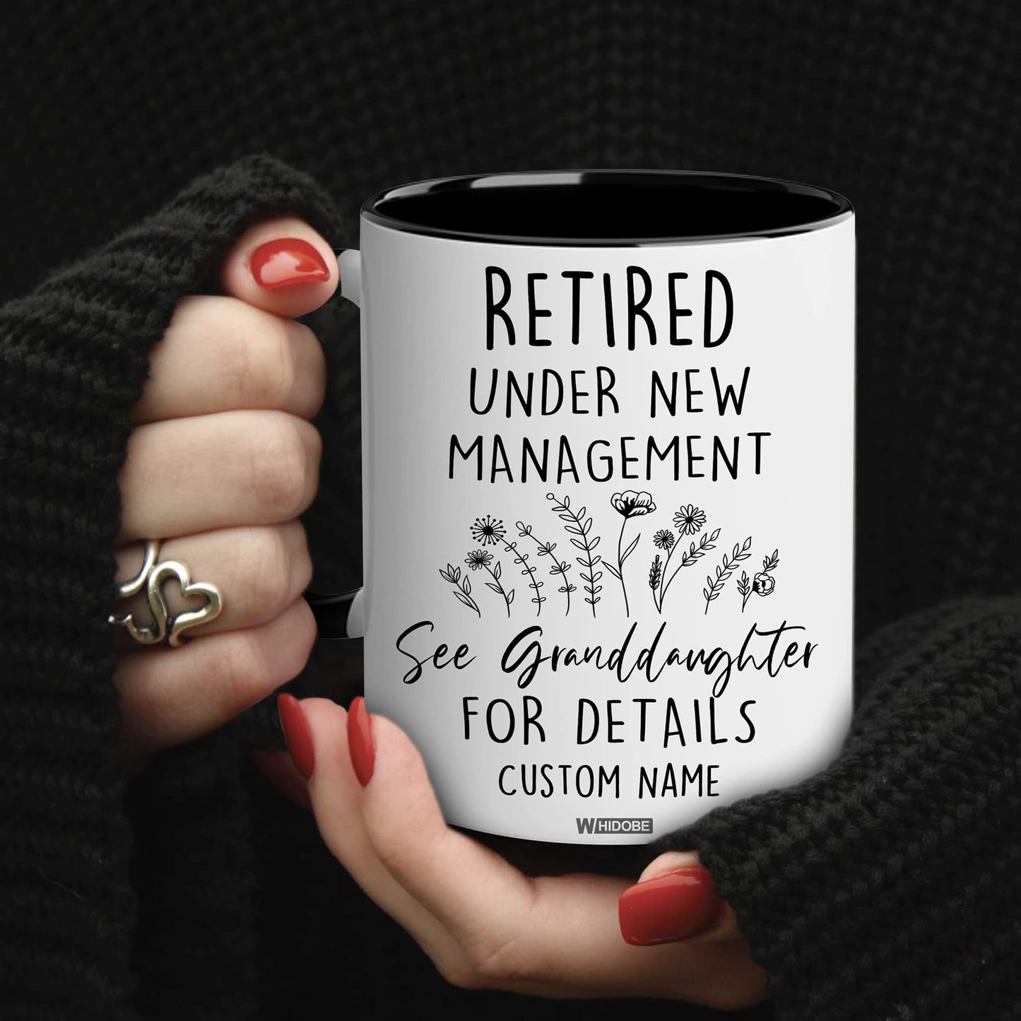 Retirement Gifts for Women, Retirement Gifts for Grandma, Woman, Mom, Coworker, Retired Mug Retired Under New Management See Grandkids For Details Mug For Mothers Day Birthday Christmas 11OZ