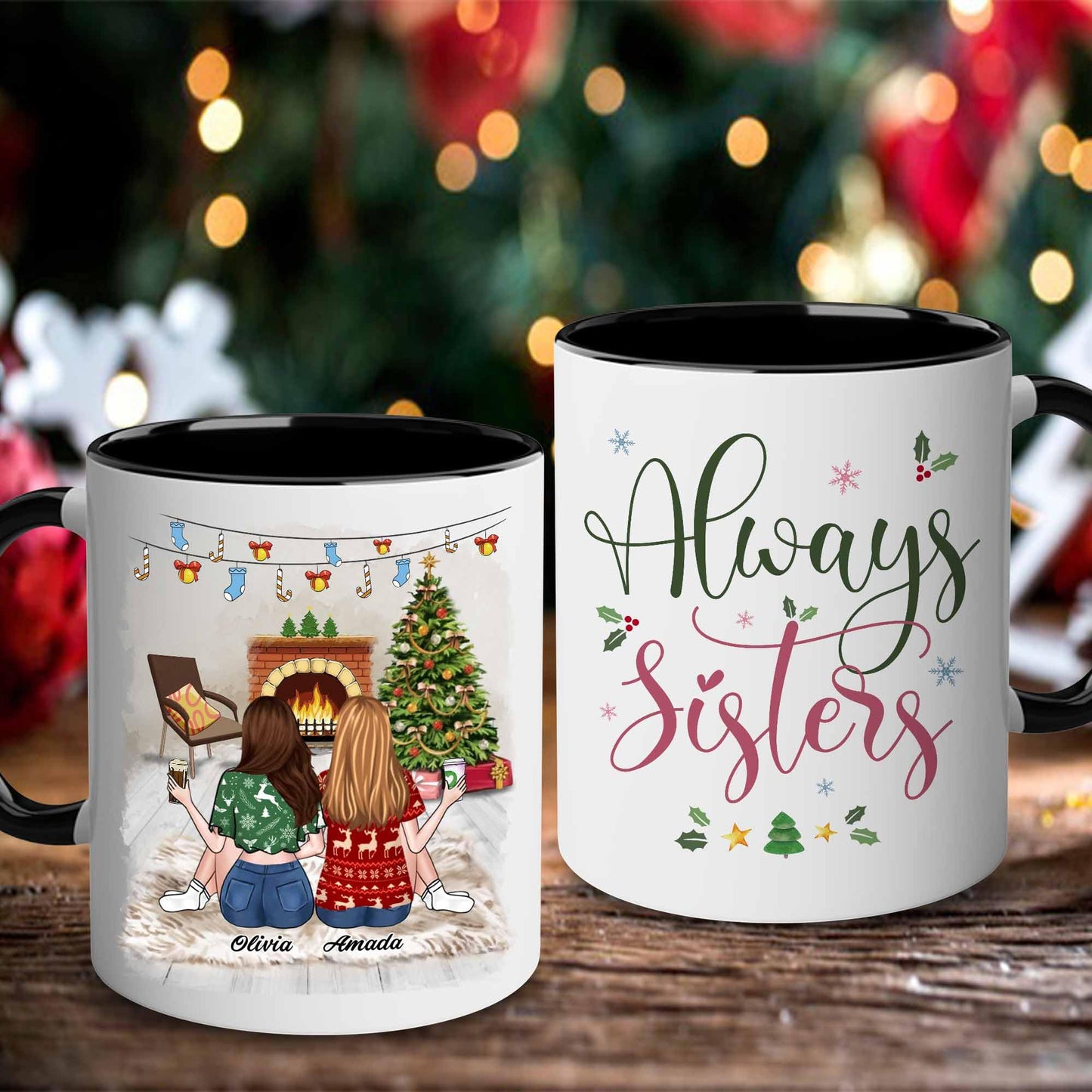 Gift for Sister Mug, Sister Gift for Sister, Best Sister Ever Mug, Sister Birthday Gift Coffee Cup, Side by Side Or Miles Apart Sisters Will Always Be Connected By Heart Women, Mom, Daughter