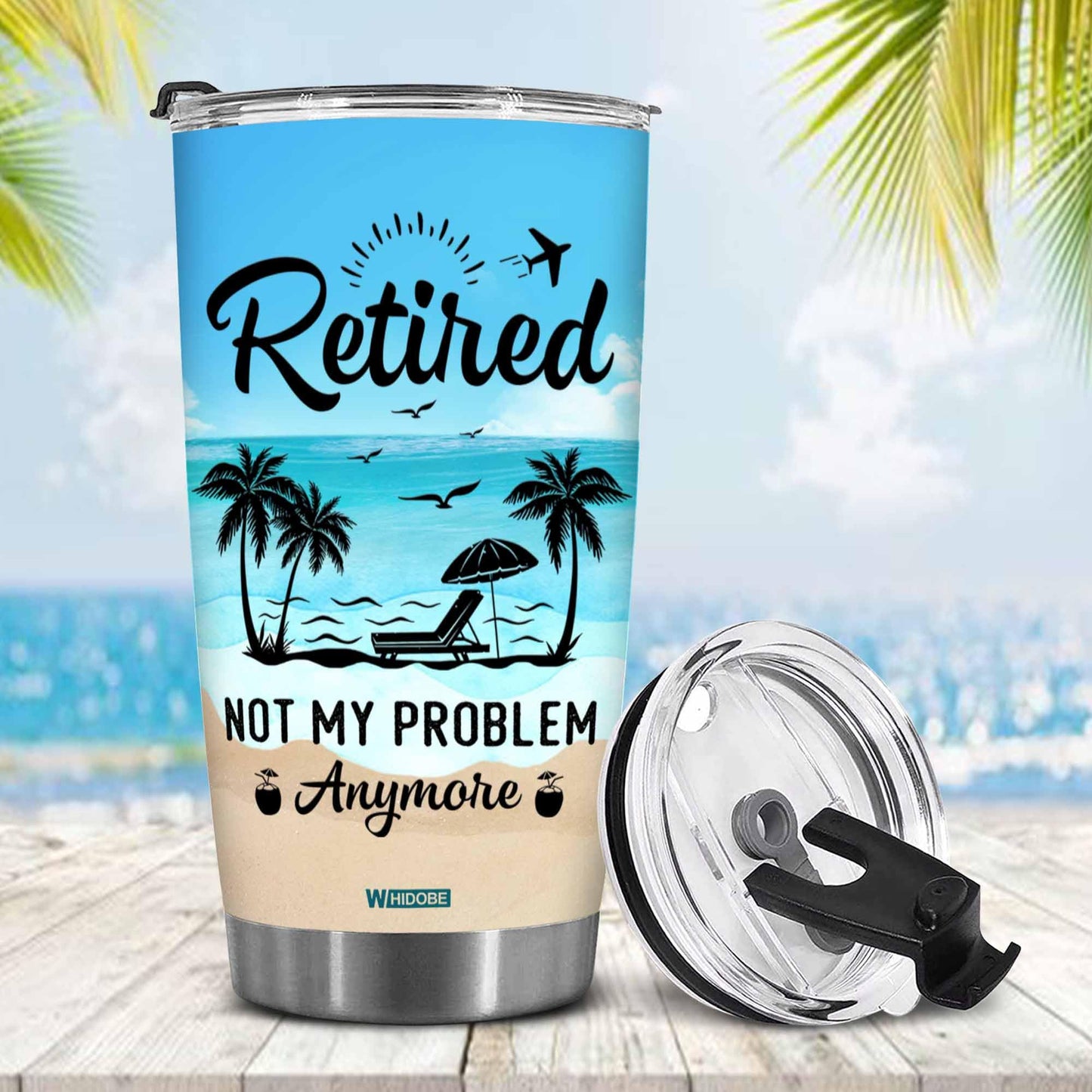 Retirement Gifts - Retirement Tumbler - Retired Not My Problem Any More Tumbler for Women Men Dad Mom Retired Calendar Tumbler Coworkers Idea for Fathers Mothers Day Birthday Christmas 20OZ