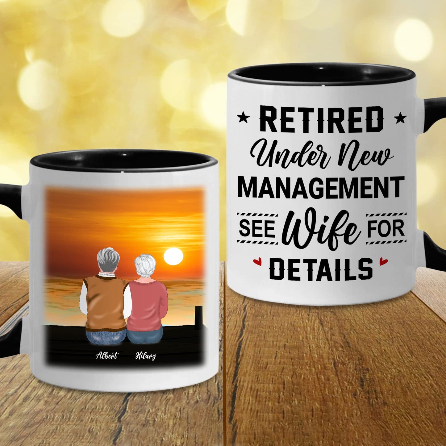 Retirement Mug, Retired Under New Management See Wife For Details Mug, Quitter, Retirement Gifts, Retired Gifts, Husband, Dad, Boyfriend, Men, Women, Woman Christmas Fathers day, Boss
