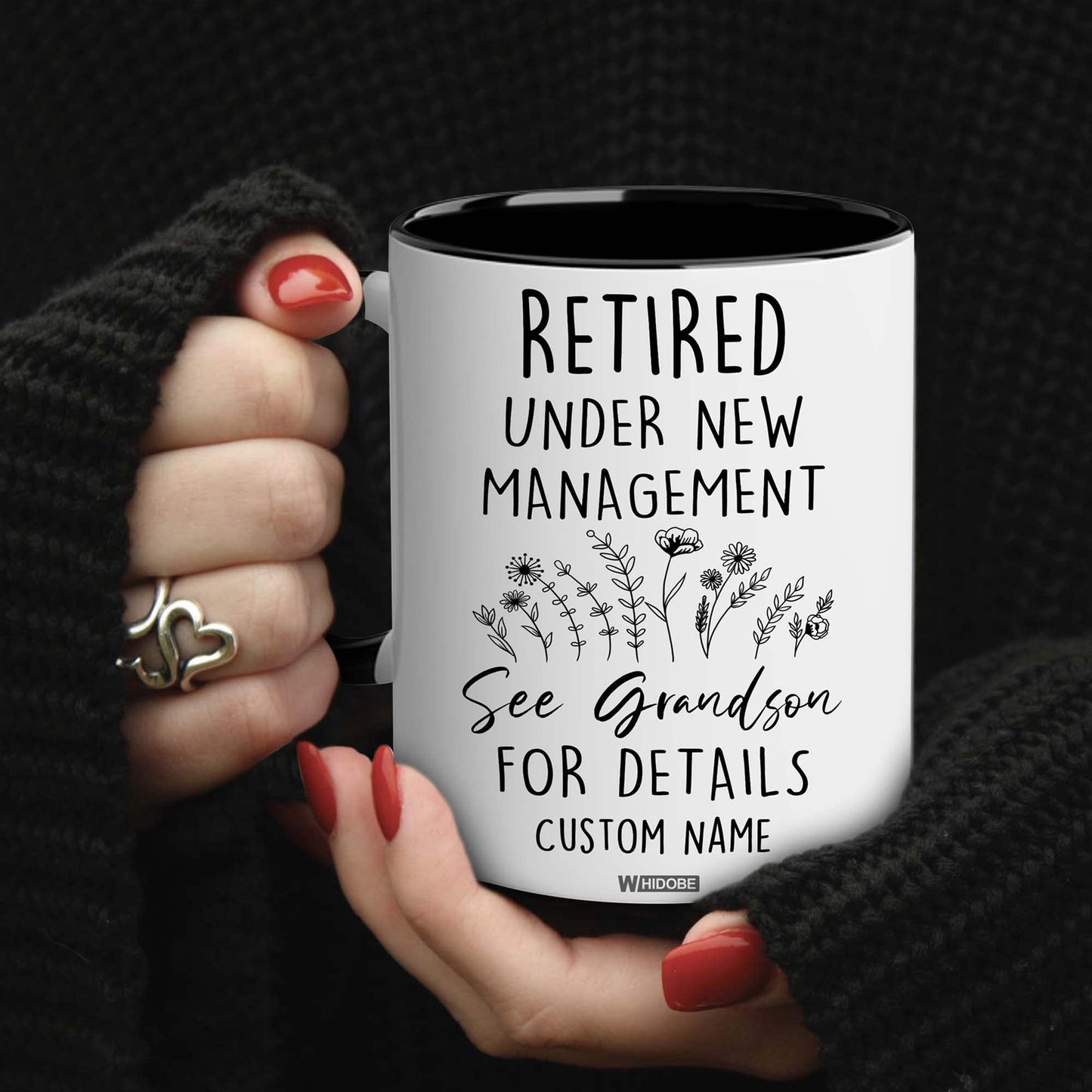 Retirement Gifts for Women, Retirement Gifts for Grandma, Woman, Mom, Coworker, Retired Mug Retired Under New Management See Grandkids For Details Mug For Mothers Day Birthday Christmas 11OZ