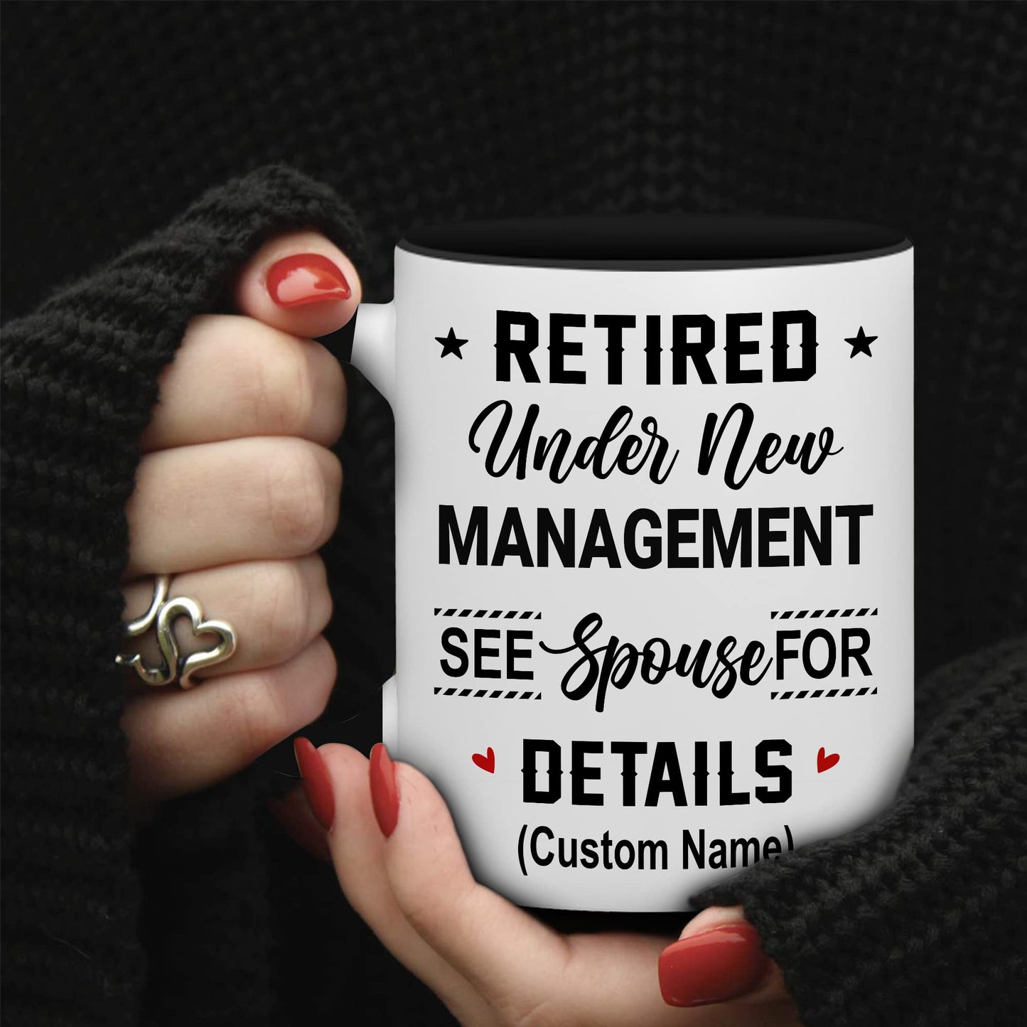 Retirement Mug, Retired Under New Management See Wife For Details Mug, Quitter, Retirement Gifts, Retired Gifts, Husband, Dad, Boyfriend, Men, Women, Woman Christmas Fathers day, Boss