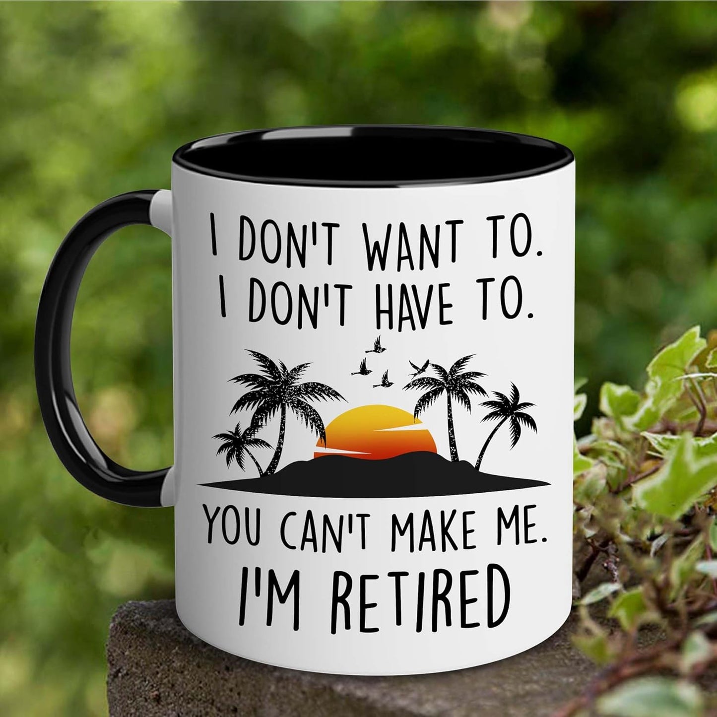 WHIDOBE Funny Retirement Gifts Gag for Women Men, I'm Retired Mug, Dad Mom Husband Wife Boyfriend Humorous Nurse Teacher Retired Gag Gift Coffee Mug, Black, 11OZ