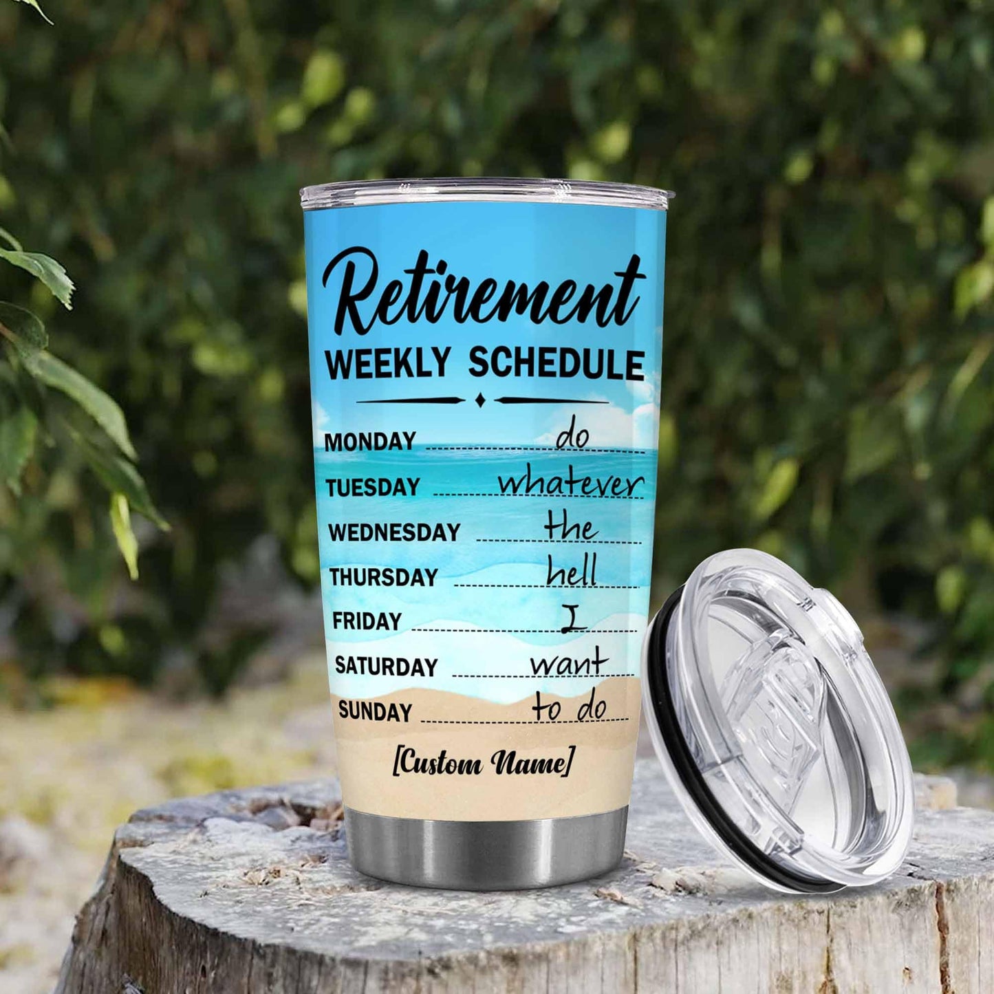 Retirement Gifts - Retirement Weekly Schedule Tumbler for Women, Mom, Grandma, Woman - Retired Calendar Tumbler for Coworkers Family Her, Girl Mothers Day Birthday Christmas 20OZ