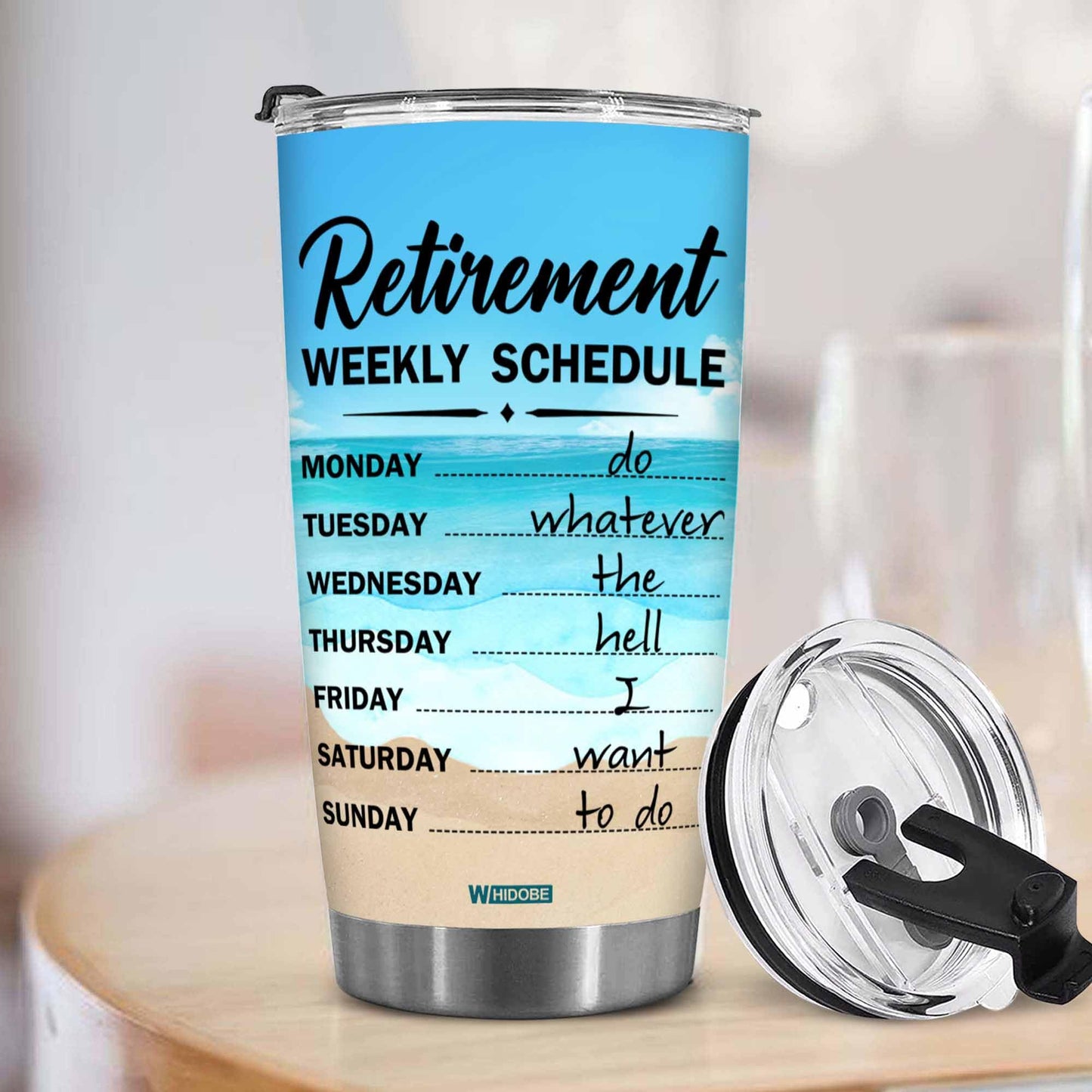 Retirement Gifts - Retirement Weekly Schedule Tumbler for Women, Mom, Grandma, Woman - Retired Calendar Tumbler for Coworkers Family Her, Girl Mothers Day Birthday Christmas 20OZ