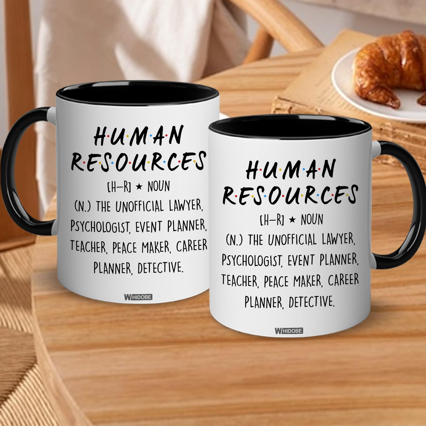 Human Resources Gifts for Women, Men, Dad, Mom, HR Mug, Funny HR Gifts for Women, Human Resources Office Decor, HR Gifts for Coworkers, Gift for HR Accent Black Mug, Mothers Fathers Day