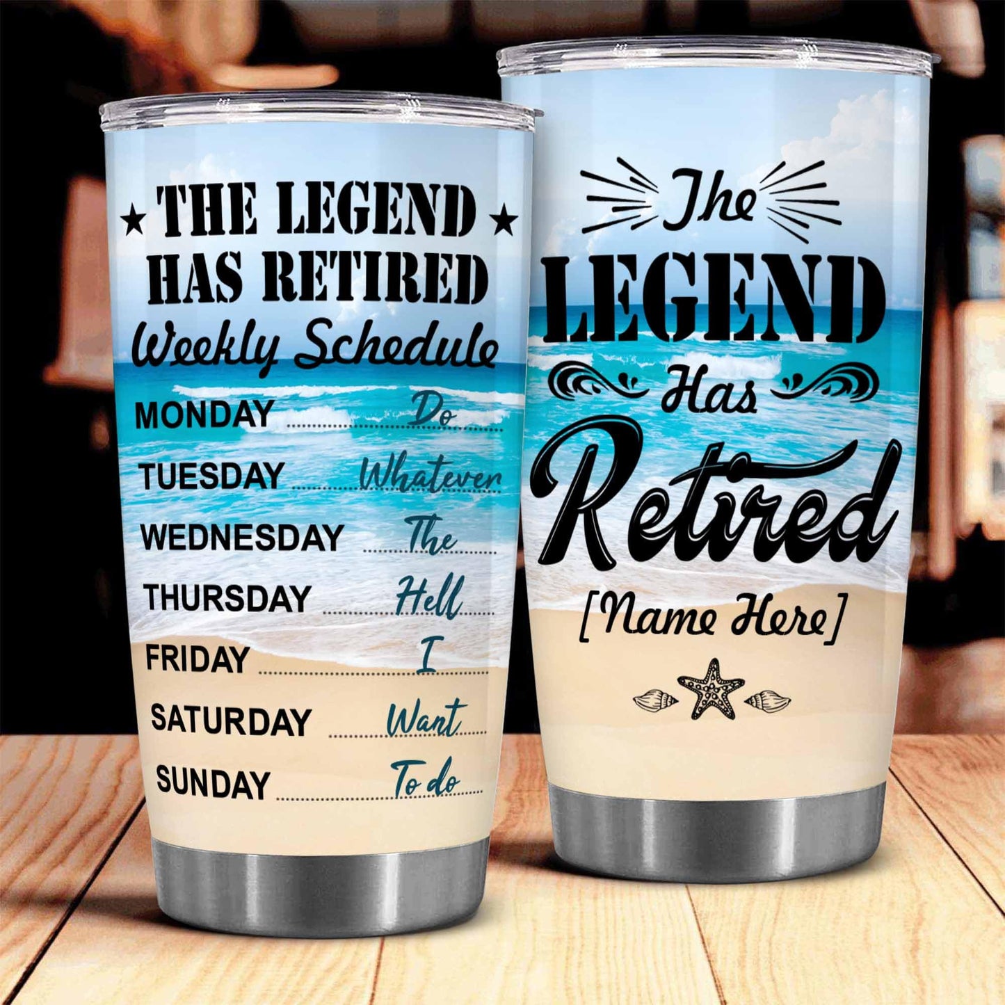 Retirement Gifts - Retirement Tumbler - The legend has retired Tumbler for Women Men Dad Mom Retired Calendar Tumbler Coworkers Idea for Fathers Mothers Day Birthday Christmas 20OZ