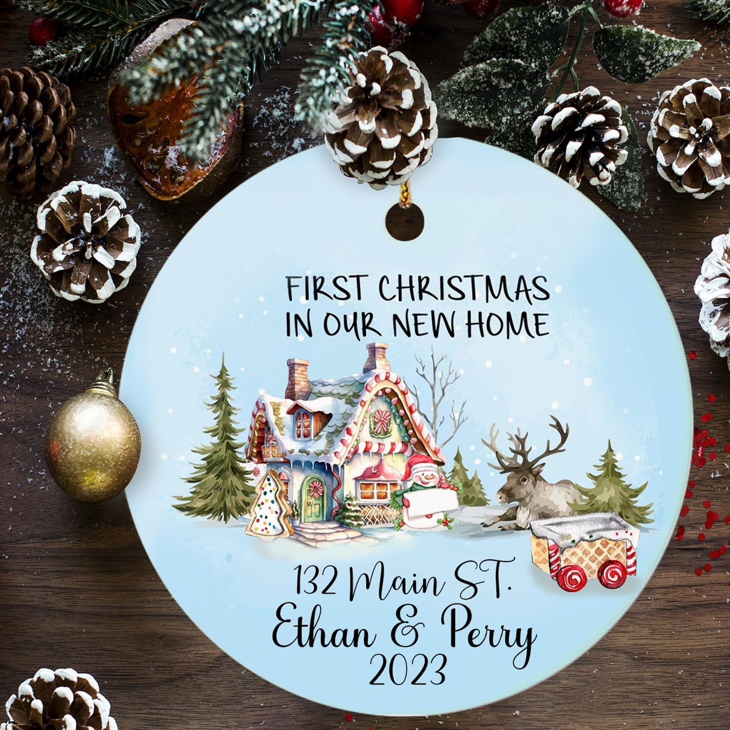 Our First Christmas as Mr. and Mrs. Ornament, Wedding Gifts for Couple Bride and Groom, 1st Christmas Married Ornaments, 2023 Christmas Tree Decoration, Bridal Shower Gift, Newlywed Gift