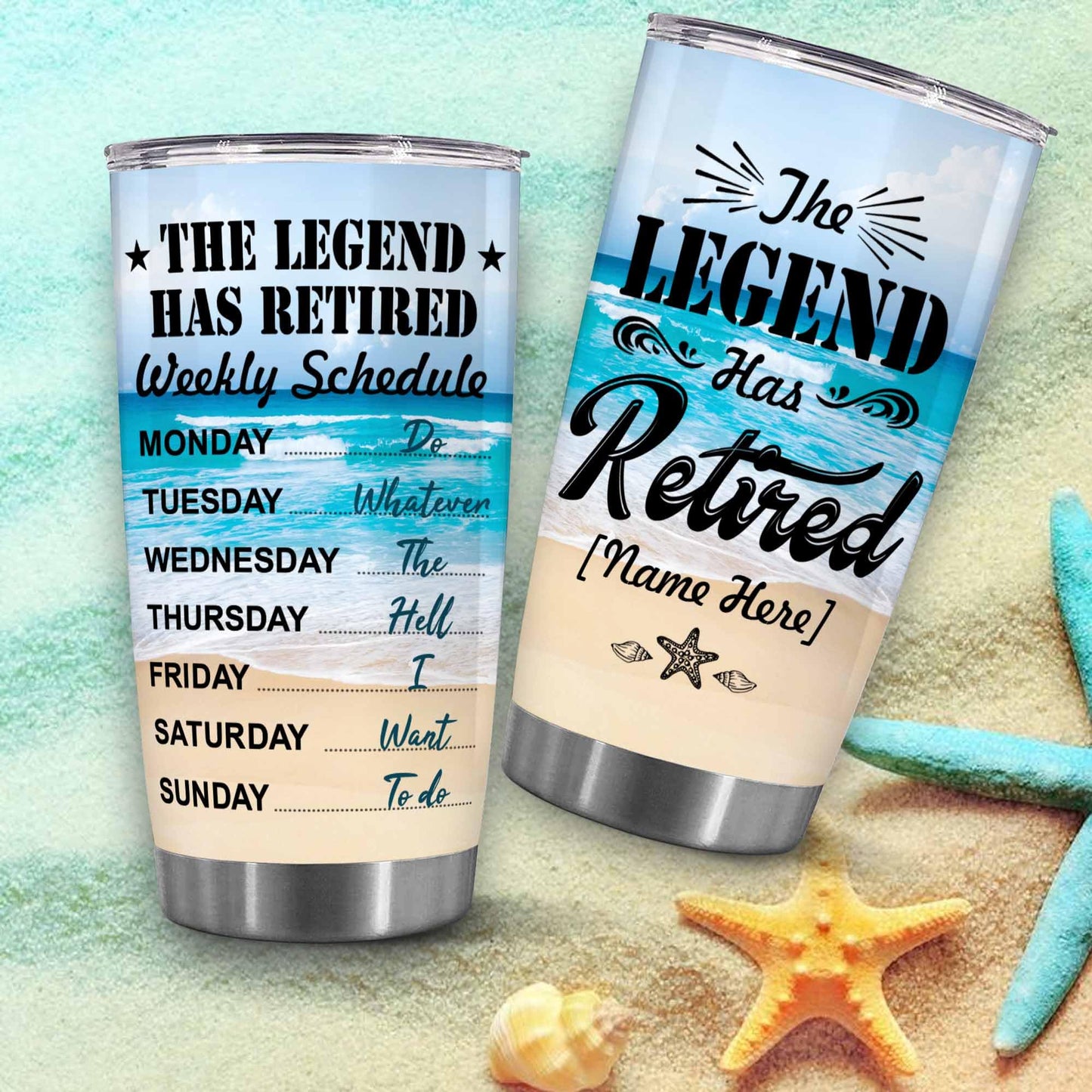 Retirement Gifts - Retirement Tumbler - The legend has retired Tumbler for Women Men Dad Mom Retired Calendar Tumbler Coworkers Idea for Fathers Mothers Day Birthday Christmas 20OZ