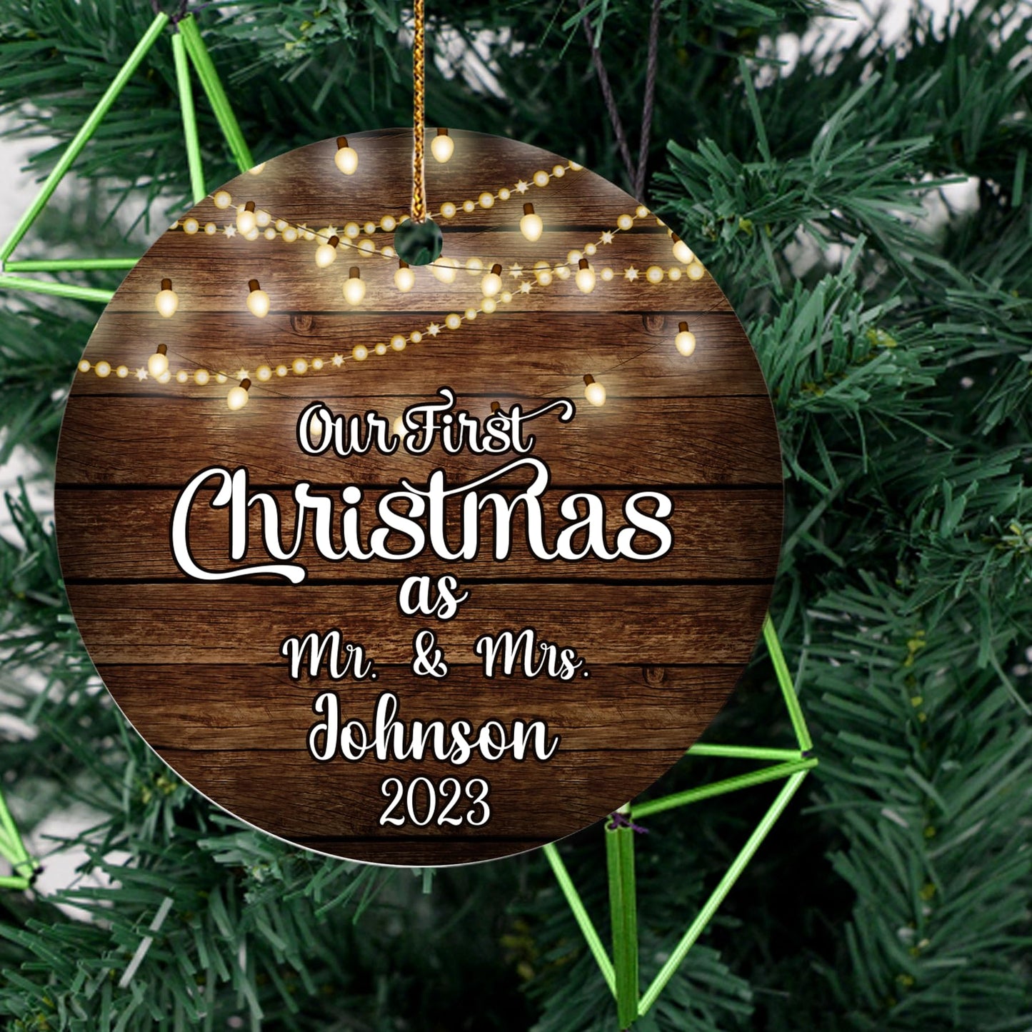 Our First Christmas as Mr. and Mrs. Ornament, Wedding Gifts for Couple Bride and Groom, 1st Christmas Married Ornaments, 2023 Christmas Tree Decoration, Bridal Shower Gift, Newlywed Gift