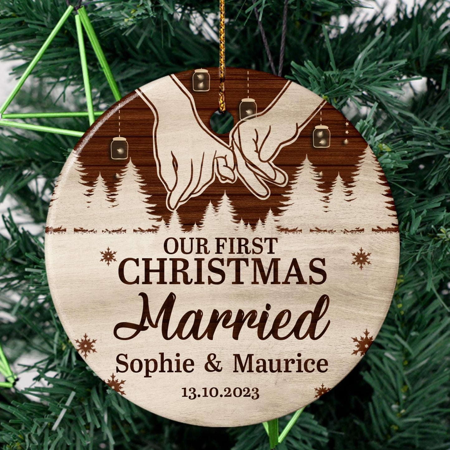 Our First Christmas as Mr. and Mrs. Ornament, Wedding Gifts for Couple Bride and Groom, 1st Christmas Married Ornaments, 2023 Christmas Tree Decoration, Bridal Shower Gift, Newlywed Gift