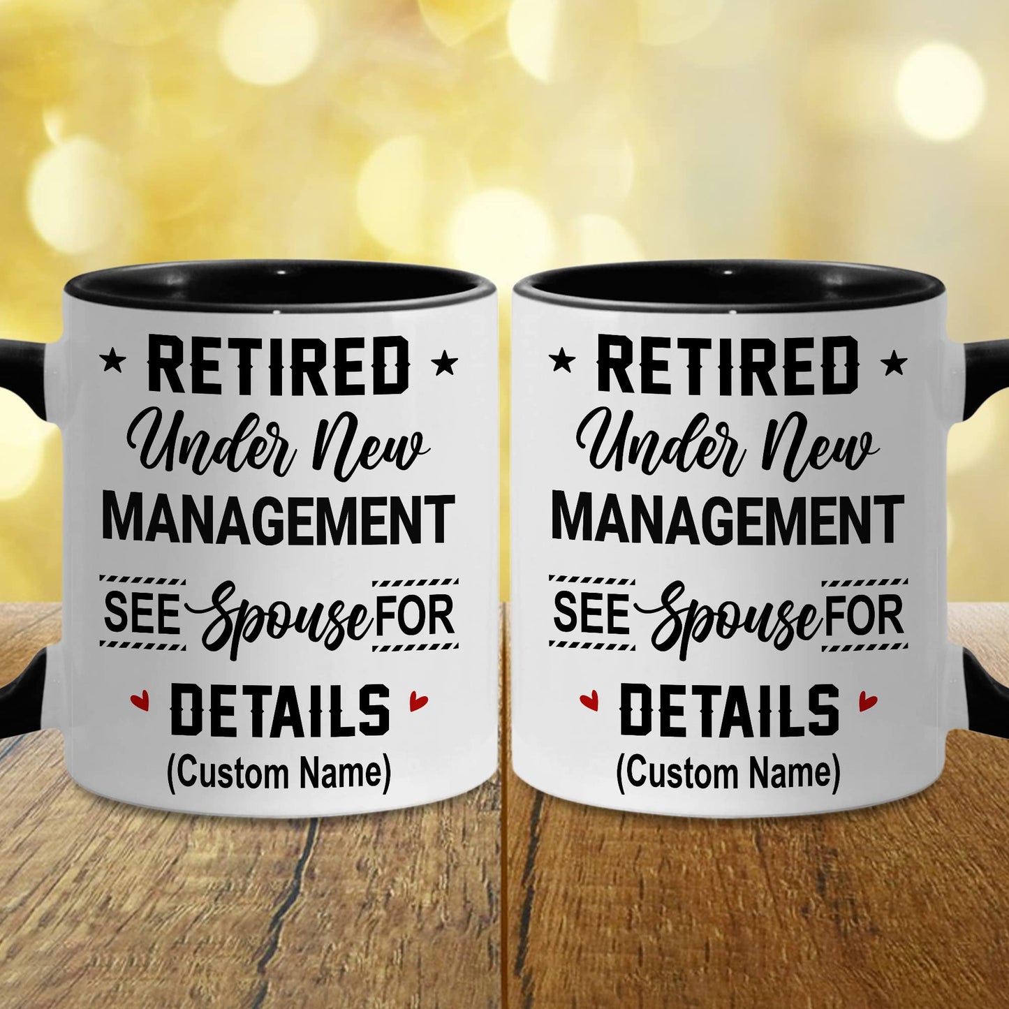 Retirement Mug, Retired Under New Management See Wife For Details Mug, Quitter, Retirement Gifts, Retired Gifts, Husband, Dad, Boyfriend, Men, Women, Woman Christmas Fathers day, Boss