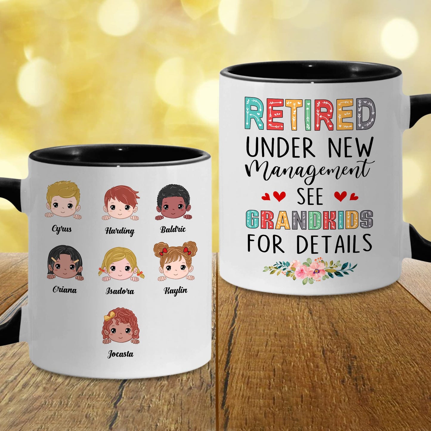 Retired Mug Retirement Mug Retired Under New Management See Grandkids For Details Mug Funny Happy Retirement Gift For Grandma Women From Grandkids On Mothers Day Birthday Christmas Accent 11OZ