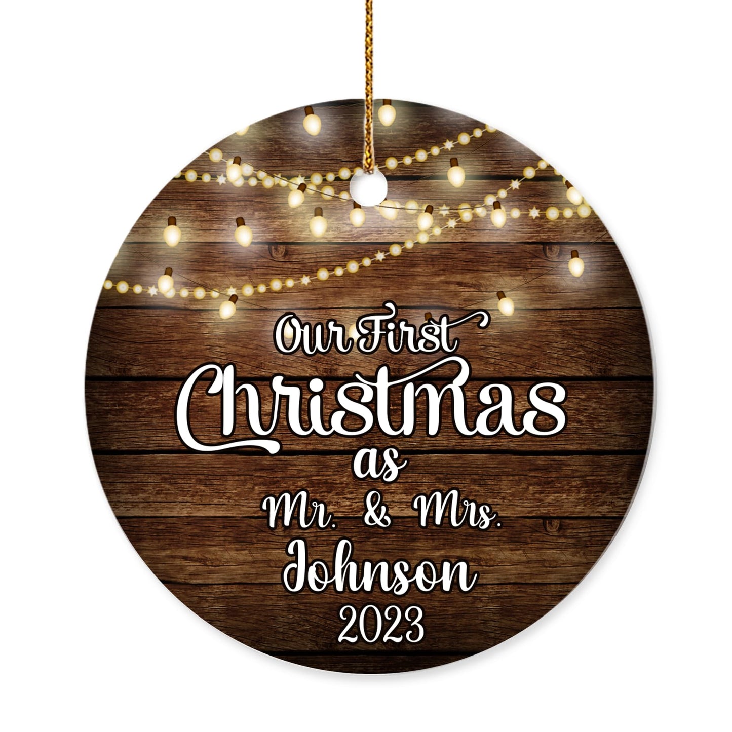 Our First Christmas as Mr. and Mrs. Ornament, Wedding Gifts for Couple Bride and Groom, 1st Christmas Married Ornaments, 2023 Christmas Tree Decoration, Bridal Shower Gift, Newlywed Gift