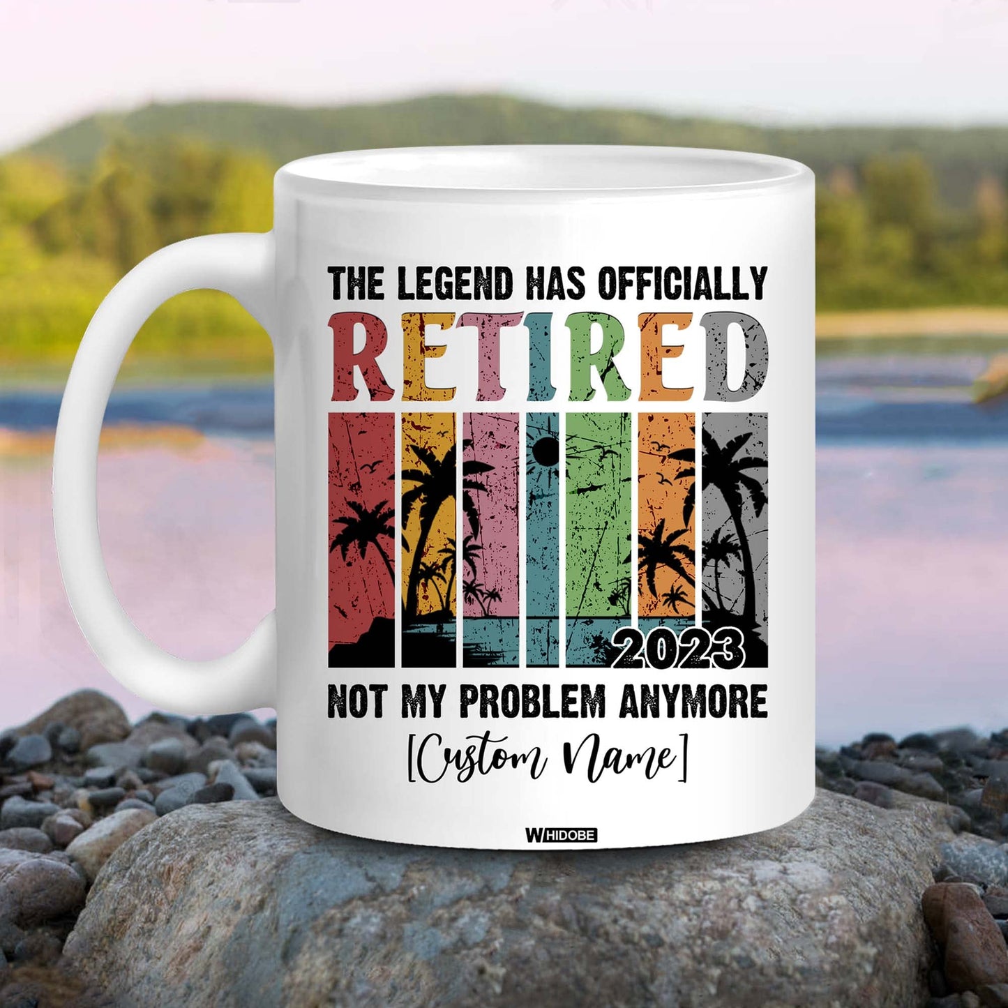 Funny Retirement Gift Mug Retired Not My Problem Any More Mug for Women Men Dad Mom Retired Calendar Mug Coworkers Office Family Idea for Her Nurse Mothers Day Birthday Anniversary Christmas