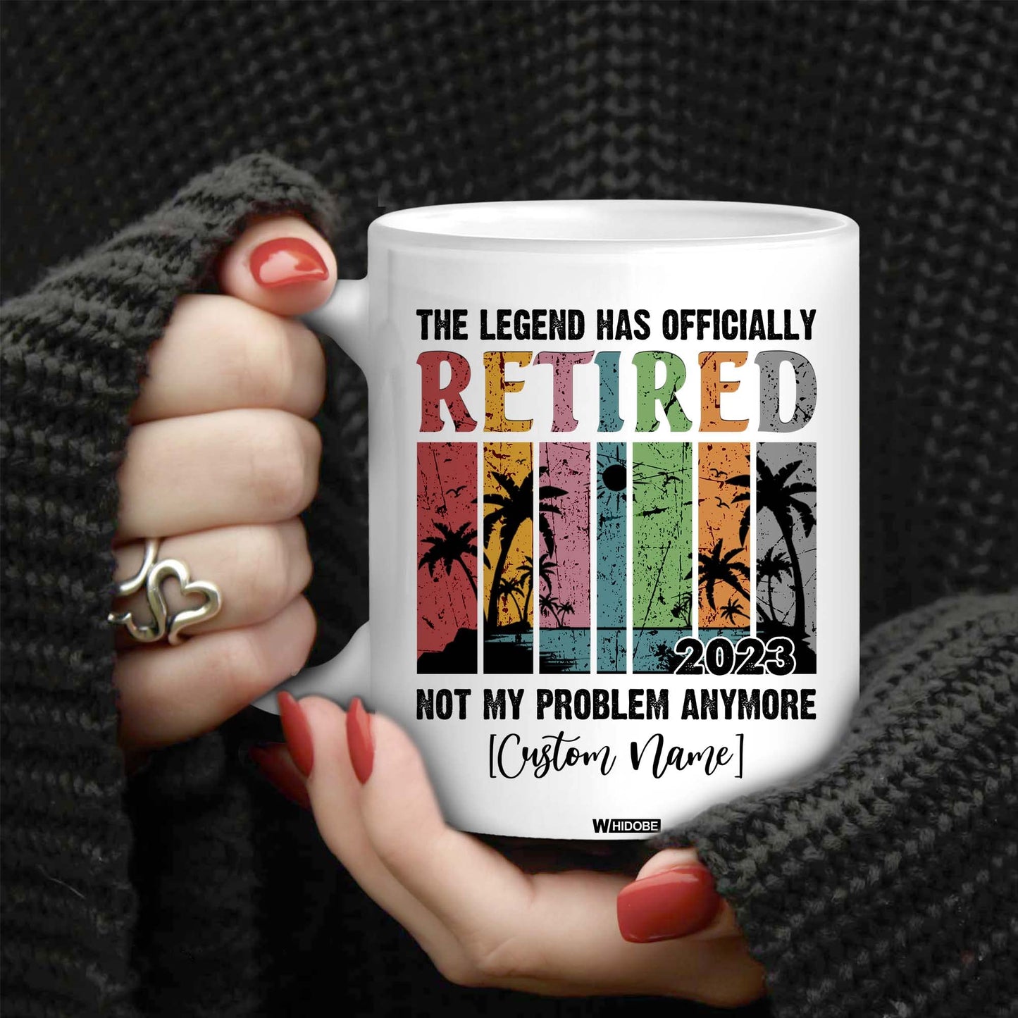 Funny Retirement Gift Mug Retired Not My Problem Any More Mug for Women Men Dad Mom Retired Calendar Mug Coworkers Office Family Idea for Her Nurse Mothers Day Birthday Anniversary Christmas