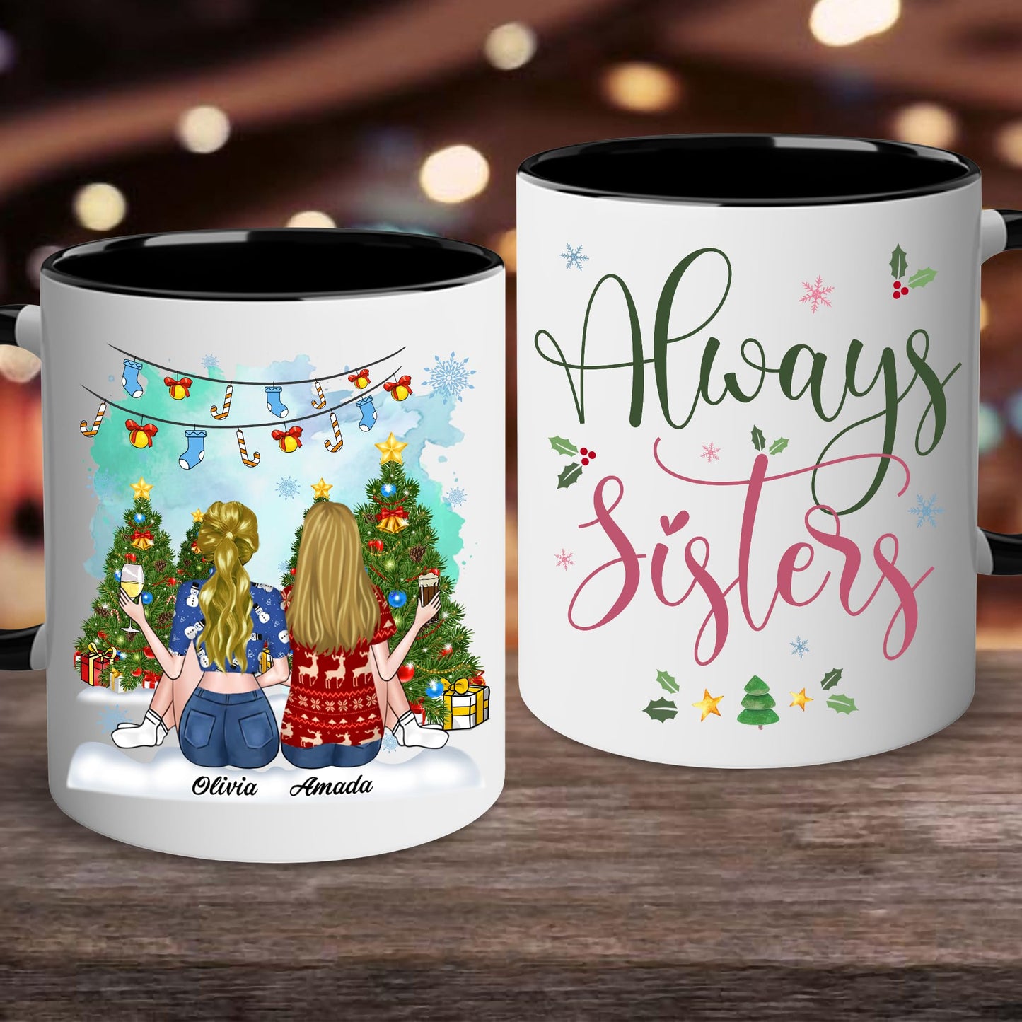 Gift for Sister Mug, Sister Gift for Sister, Sister I Would Fight A Bear Mug, Sister Birthday Gift Coffee Cup, Women, Woman, Mom, Daughter, Brother, Sister Bestie On Christmas Anniversary S2