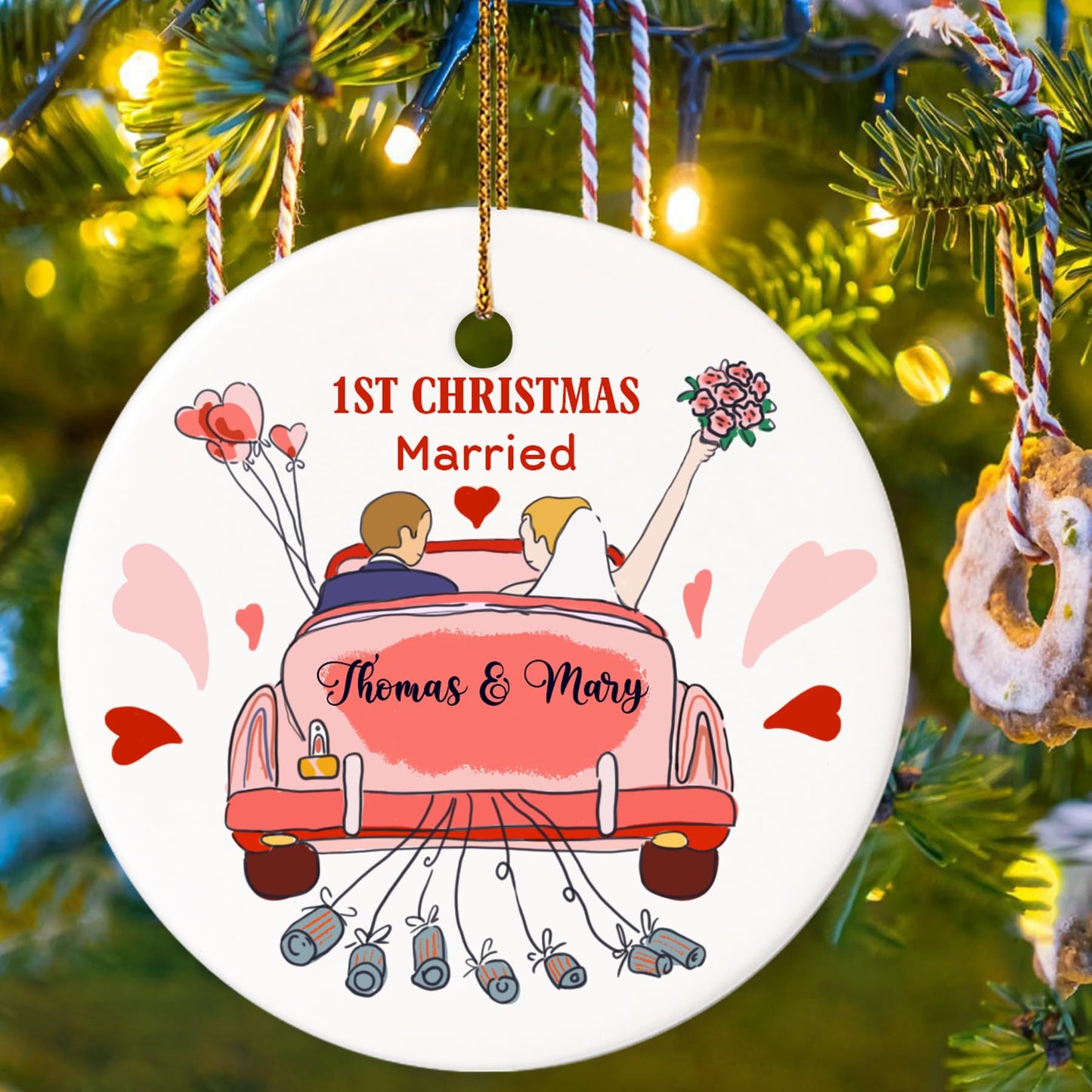 Our First Christmas as Mr. and Mrs. Ornament, Wedding Gifts for Couple Bride and Groom, 1st Christmas Married Ornaments, 2023 Christmas Tree Decoration, Bridal Shower Gift, Newlywed Gift