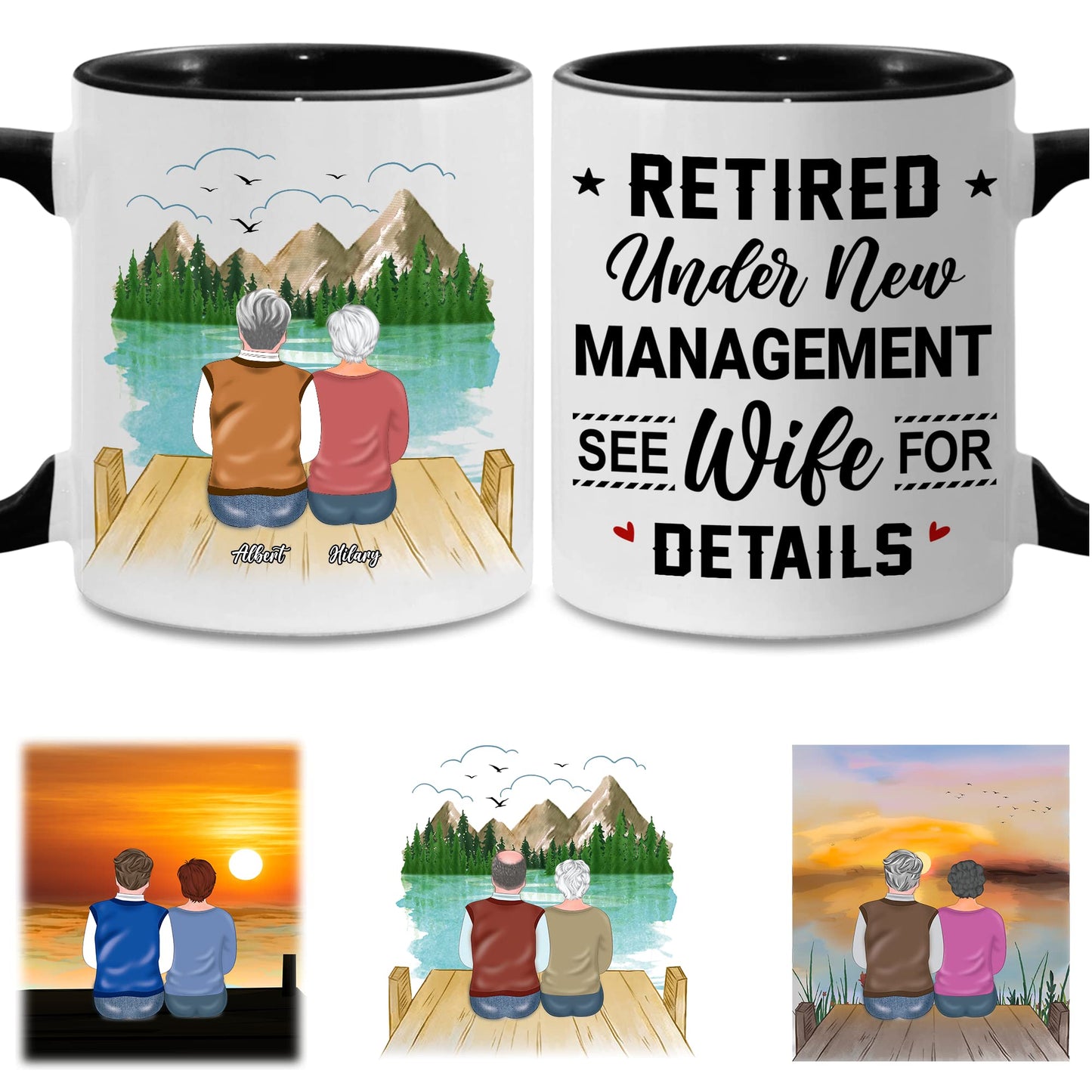 Retirement Mug, Retired Under New Management See Wife For Details Mug, Quitter, Retirement Gifts, Retired Gifts, Husband, Dad, Boyfriend, Men, Women, Woman Christmas Fathers day, Boss