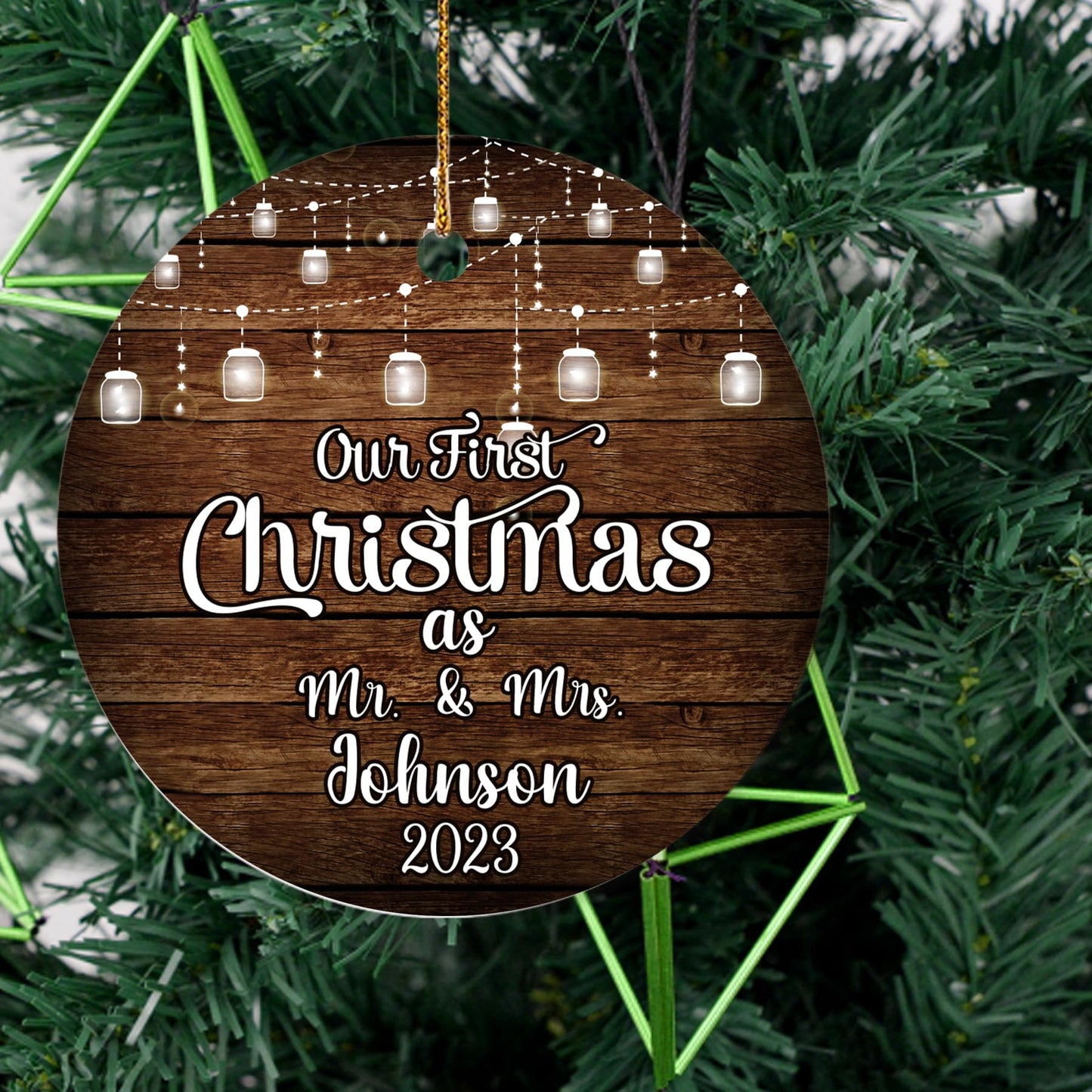 Our First Christmas as Mr. and Mrs. Ornament, Wedding Gifts for Couple Bride and Groom, 1st Christmas Married Ornaments, 2023 Christmas Tree Decoration, Bridal Shower Gift, Newlywed Gift