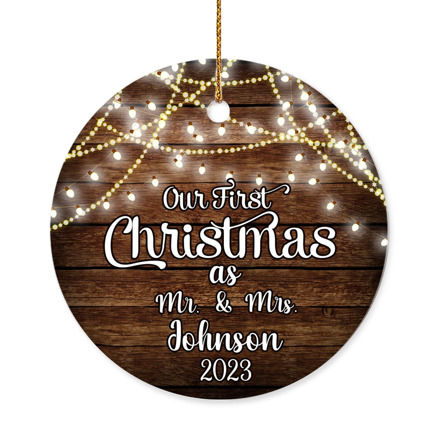 Our First Christmas as Mr. and Mrs. Ornament, Wedding Gifts for Couple Bride and Groom, 1st Christmas Married Ornaments, 2023 Christmas Tree Decoration, Bridal Shower Gift, Newlywed Gift
