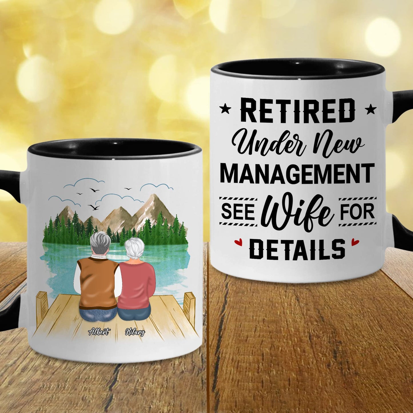 Retirement Mug, Retired Under New Management See Wife For Details Mug, Quitter, Retirement Gifts, Retired Gifts, Husband, Dad, Boyfriend, Men, Women, Woman Christmas Fathers day, Boss