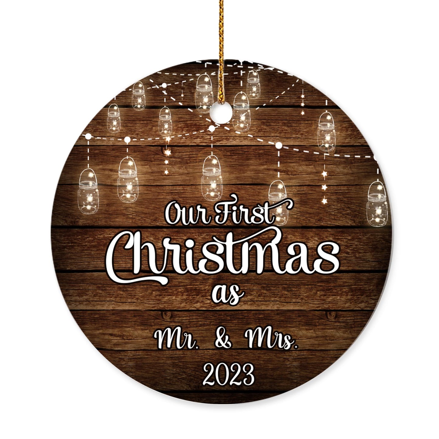Our First Christmas as Mr. and Mrs. Ornament, Wedding Gifts for Couple Bride and Groom, 1st Christmas Married Ornaments, 2023 Christmas Tree Decoration, Bridal Shower Gift, Newlywed Gift
