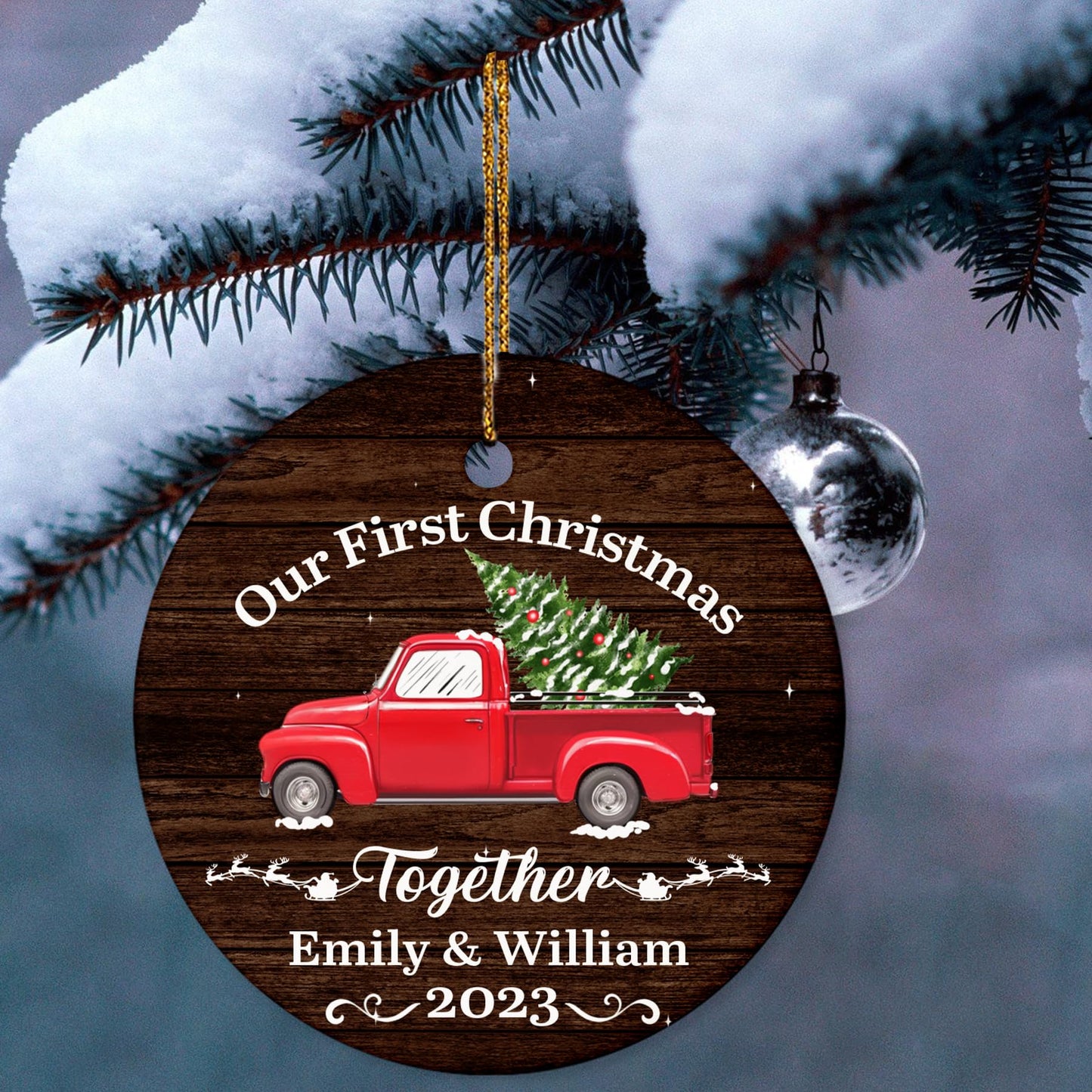 Our First Christmas as Mr. and Mrs. Ornament, Wedding Gifts for Couple Bride and Groom, 1st Christmas Married Ornaments, 2023 Christmas Tree Decoration, Bridal Shower Gift, Newlywed Gift