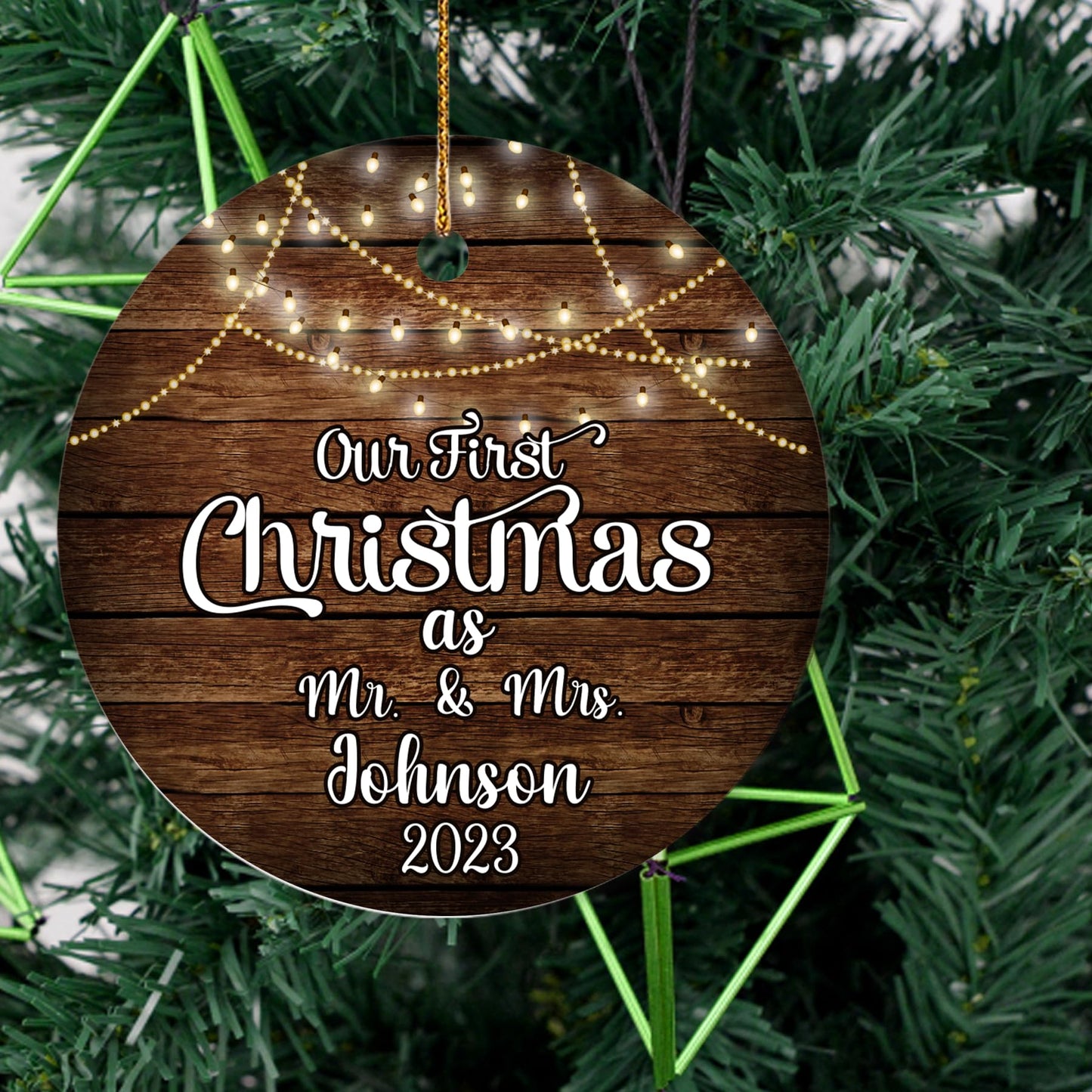 Our First Christmas as Mr. and Mrs. Ornament, Wedding Gifts for Couple Bride and Groom, 1st Christmas Married Ornaments, 2023 Christmas Tree Decoration, Bridal Shower Gift, Newlywed Gift
