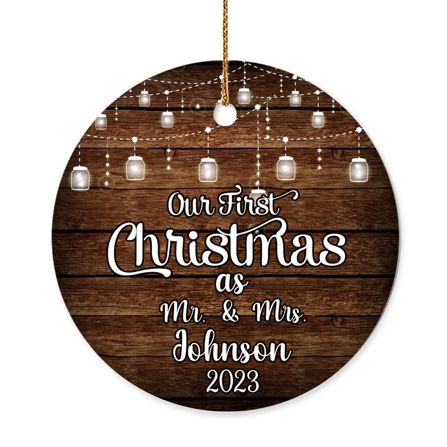 Our First Christmas as Mr. and Mrs. Ornament, Wedding Gifts for Couple Bride and Groom, 1st Christmas Married Ornaments, 2023 Christmas Tree Decoration, Bridal Shower Gift, Newlywed Gift