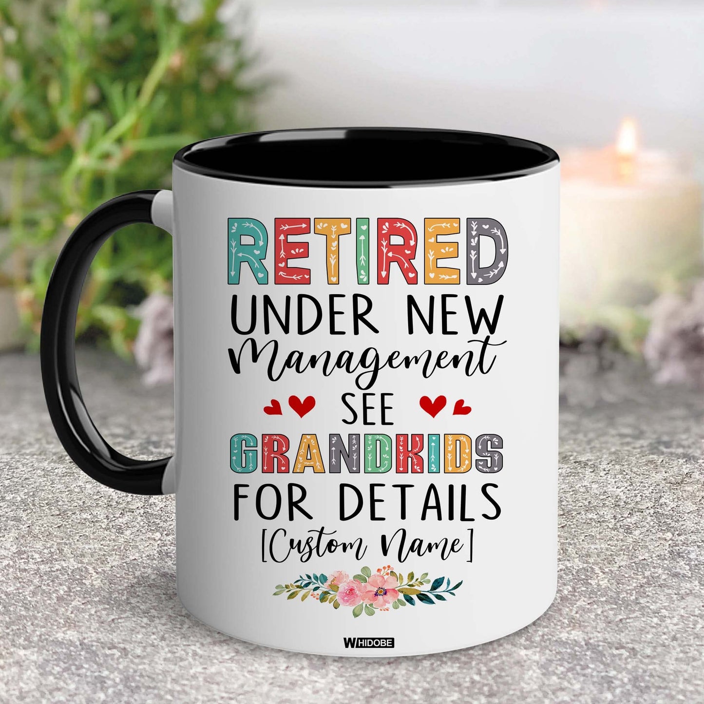 Retired Mug Retirement Mug Retired Under New Management See Grandkids For Details Mug Funny Happy Retirement Gift For Grandma Women From Grandkids On Mothers Day Birthday Christmas Accent 11OZ