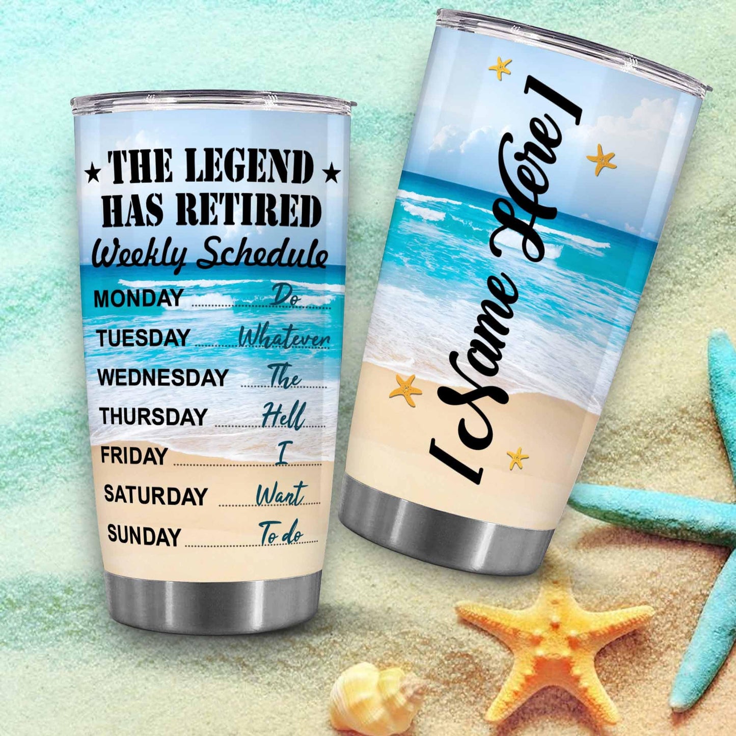 Retirement Gifts - Retirement Tumbler - The legend has retired Tumbler for Women Men Dad Mom Retired Calendar Tumbler Coworkers Idea for Fathers Mothers Day Birthday Christmas 20OZ