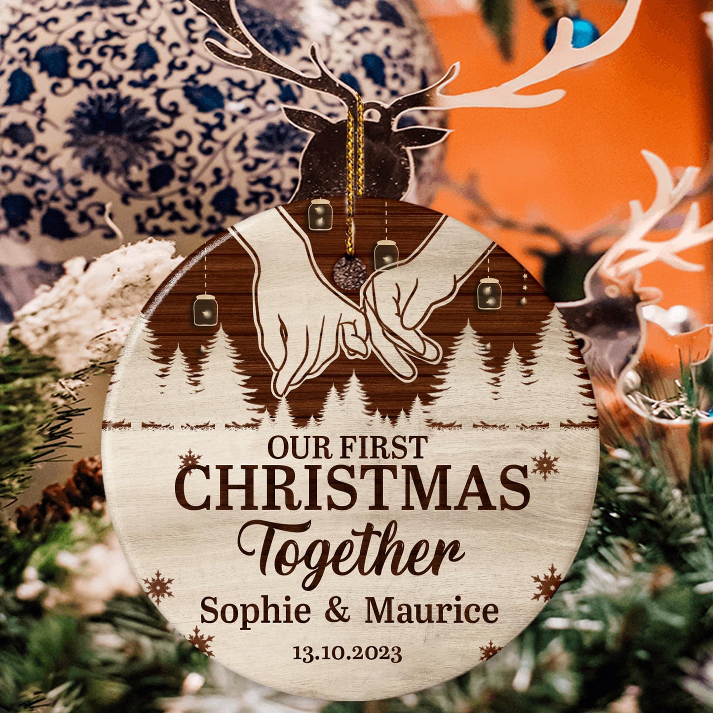 Our First Christmas as Mr. and Mrs. Ornament, Wedding Gifts for Couple Bride and Groom, 1st Christmas Married Ornaments, 2023 Christmas Tree Decoration, Bridal Shower Gift, Newlywed Gift