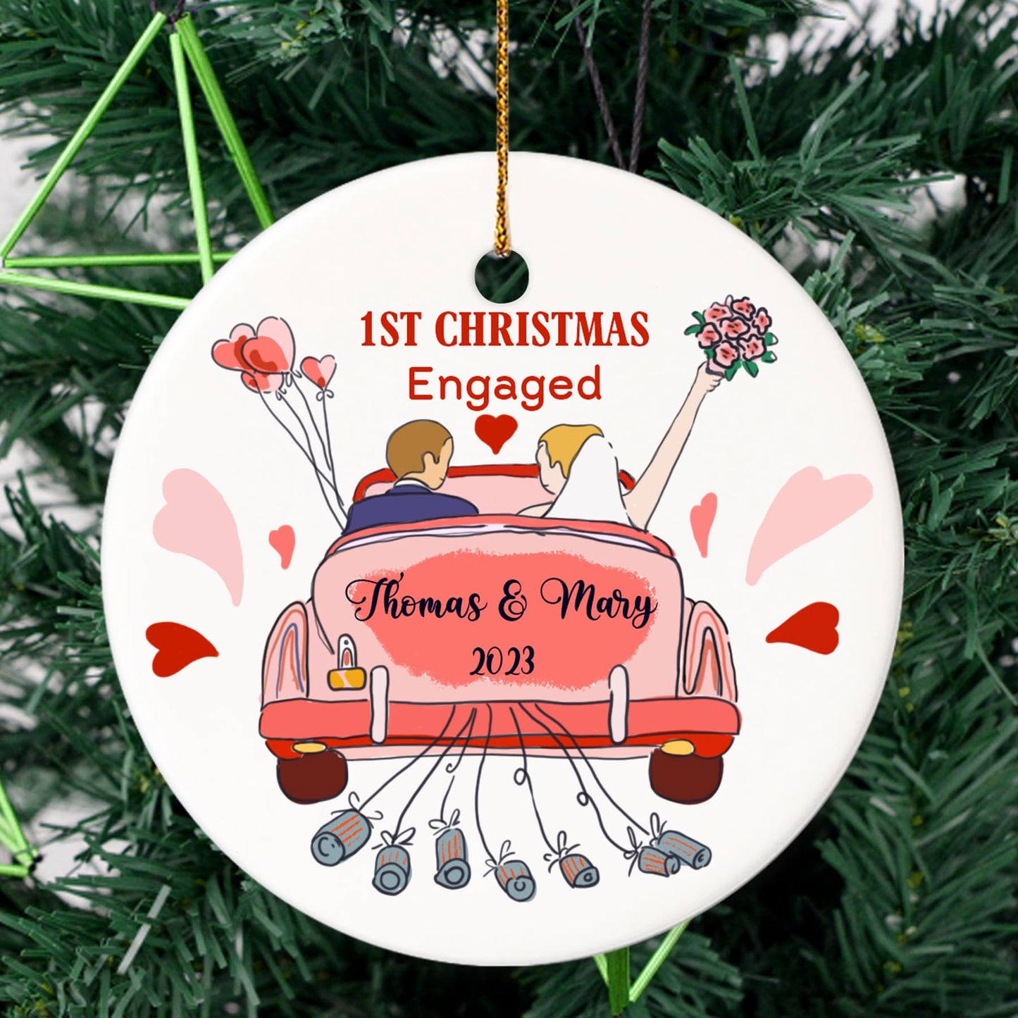 Our First Christmas as Mr. and Mrs. Ornament, Wedding Gifts for Couple Bride and Groom, 1st Christmas Married Ornaments, 2023 Christmas Tree Decoration, Bridal Shower Gift, Newlywed Gift