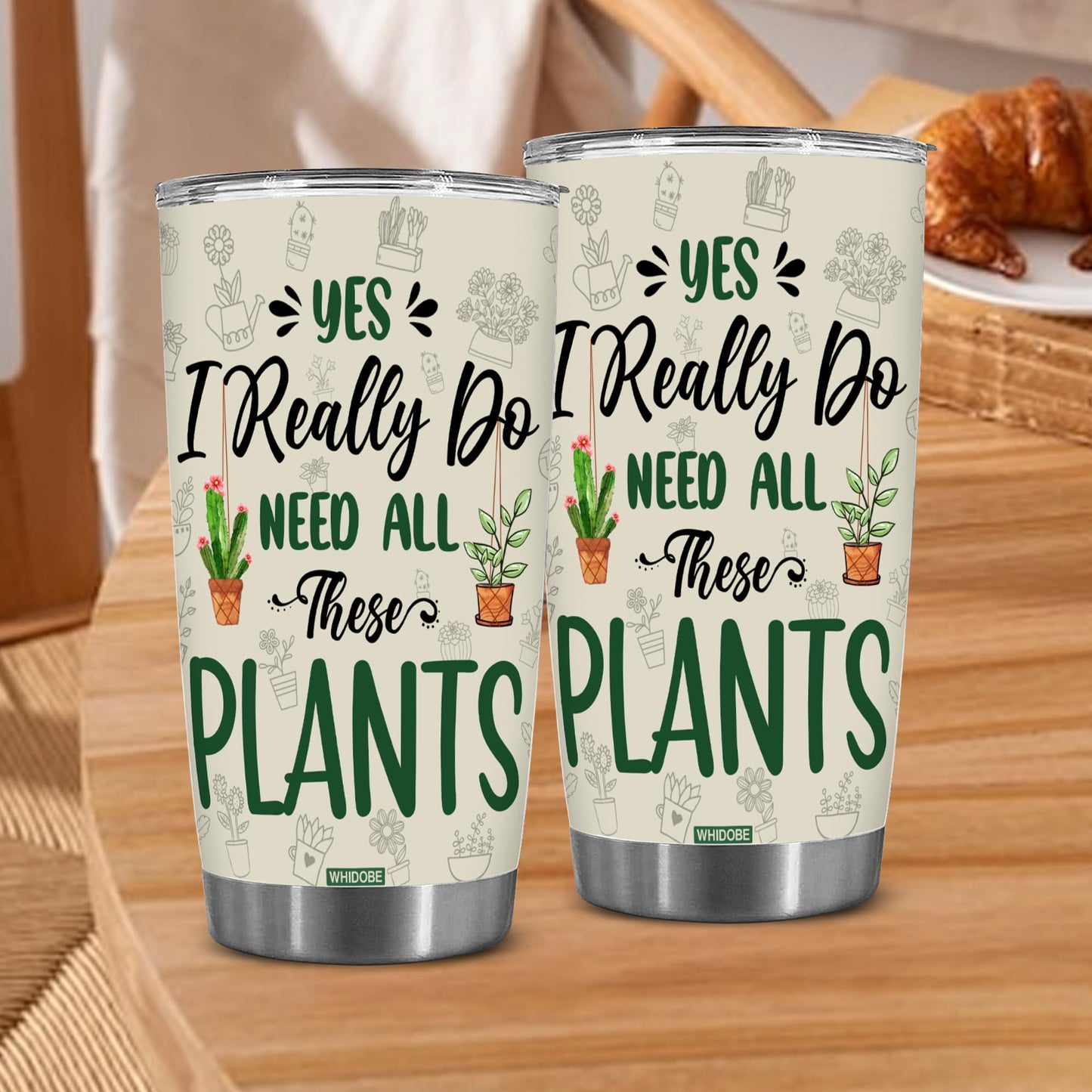 Stainless Steel Gardening Mug, 20 oz, Plant Lover's Tumbler, Insulated Drinking Cup