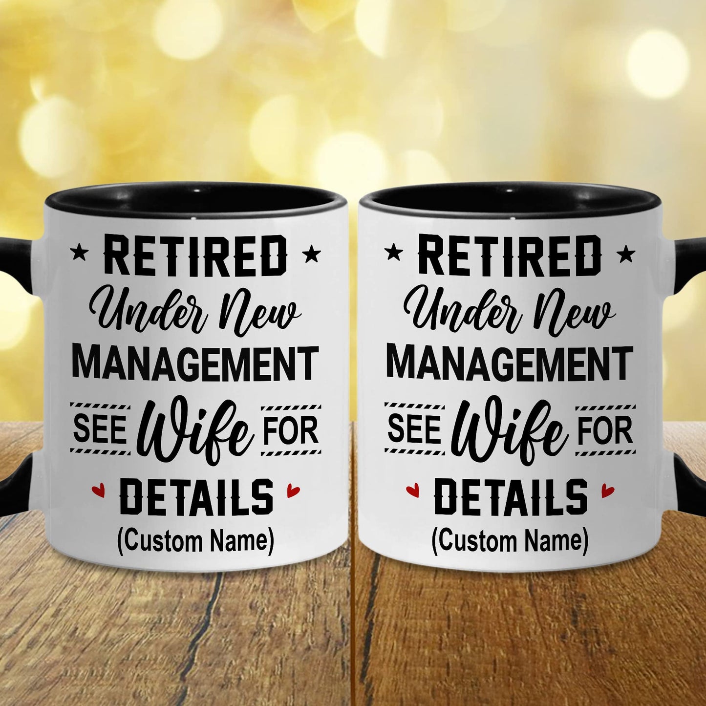 Retirement Mug, Retired Under New Management See Wife For Details Mug, Quitter, Retirement Gifts, Retired Gifts, Husband, Dad, Boyfriend, Men, Women, Woman Christmas Fathers day, Boss