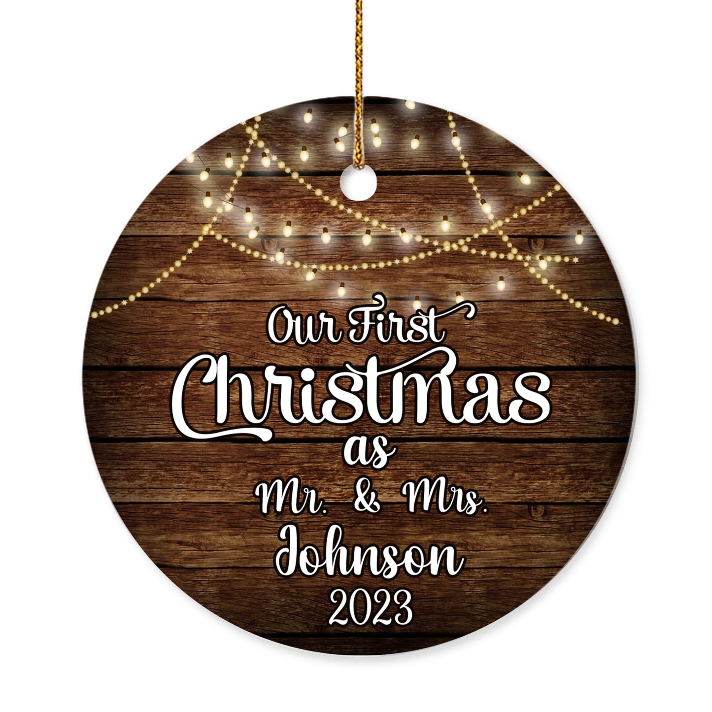 Our First Christmas as Mr. and Mrs. Ornament, Wedding Gifts for Couple Bride and Groom, 1st Christmas Married Ornaments, 2023 Christmas Tree Decoration, Bridal Shower Gift, Newlywed Gift