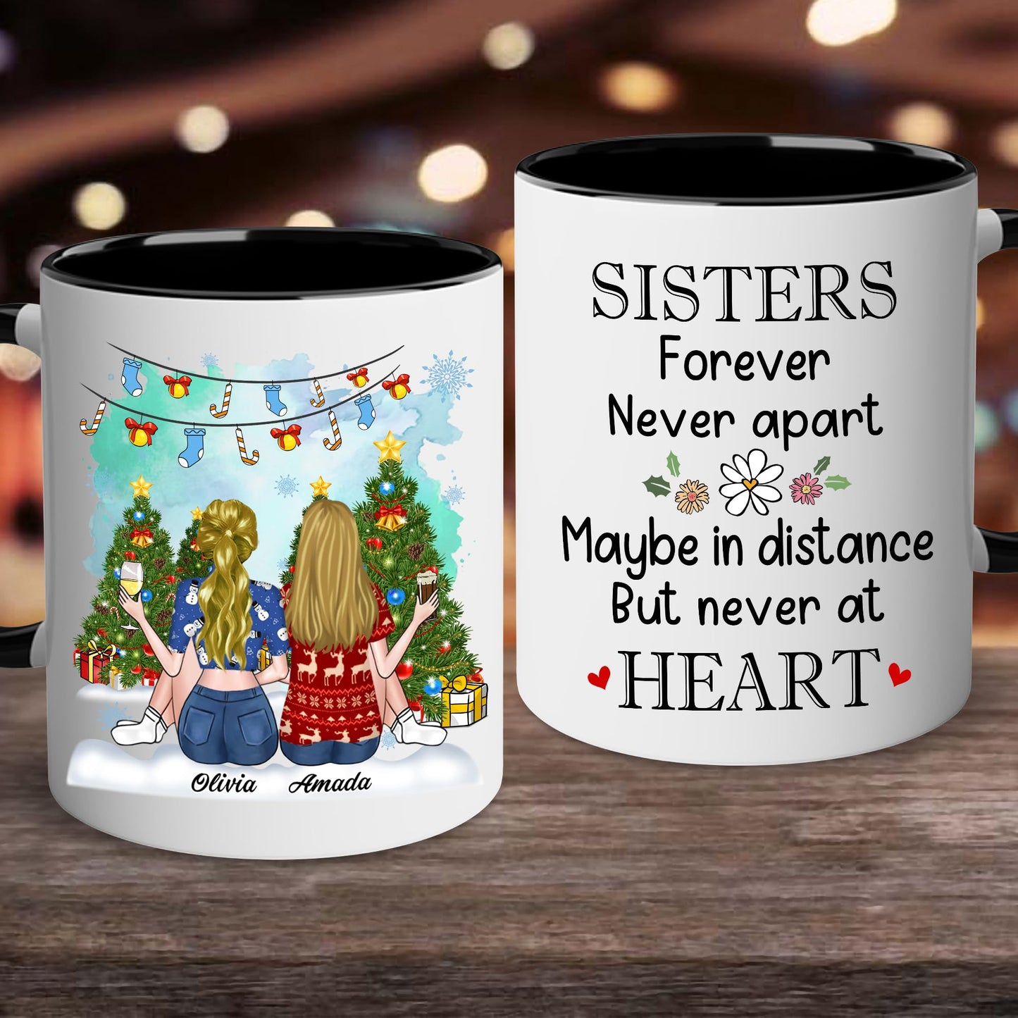 Gift for Sister Mug, Sister Gift for Sister, Sister I Would Fight A Bear Mug, Sister Birthday Gift Coffee Cup, Women, Woman, Mom, Daughter, Brother, Sister Bestie On Christmas Anniversary S2