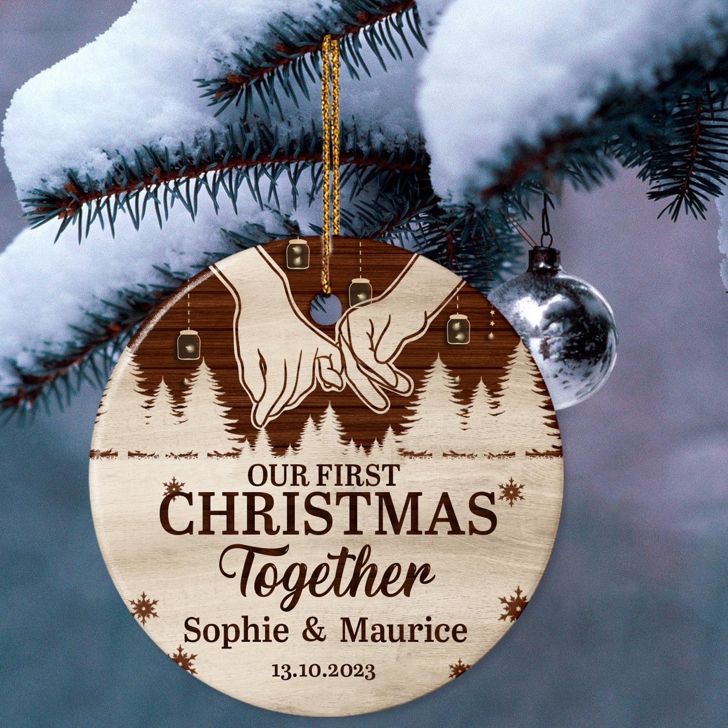 Our First Christmas as Mr. and Mrs. Ornament, Wedding Gifts for Couple Bride and Groom, 1st Christmas Married Ornaments, 2023 Christmas Tree Decoration, Bridal Shower Gift, Newlywed Gift