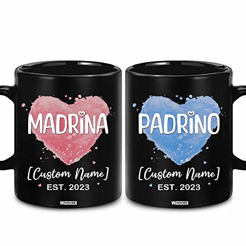 Godparents Proposal Mug Set, Padrino De Bautizo Cup Set, Bautizo Recuerdos Juego De 2 Tazas,God parents Presents Proposal, Quieren Ser Mis Padrinos, Quieres Ser Mi Madrina, Wedding Mug 11OZ