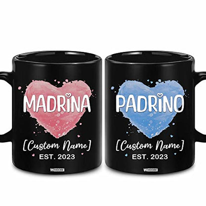 Godparents Proposal Mug Set, Padrino De Bautizo Cup Set, Bautizo Recuerdos Juego De 2 Tazas,God parents Presents Proposal, Quieren Ser Mis Padrinos, Quieres Ser Mi Madrina, Wedding Mug 11OZ