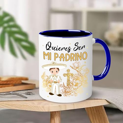 Godparents Proposal Mug Set, Padrino De Bautizo Cup Set, Bautizo Recuerdos Juego De 2 Tazas,God parents Presents Proposal, Quieren Ser Mis Padrinos, Quieres Ser Mi Madrina, Wedding Mug 11OZ