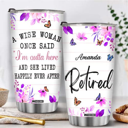 Retired Tumbler Retired Under New Management See Grandkids For Details Tumbler Funny Happy Retirement Gift For Grandma Women From Grandkids On Mothers Day Birthday Anniversary Christmas