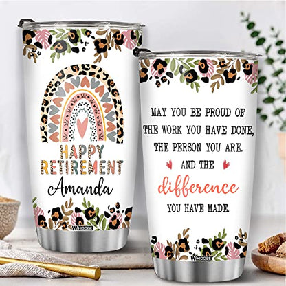 Retired Tumbler Retired Under New Management See Grandkids For Details Tumbler Funny Happy Retirement Gift For Grandma Women From Grandkids On Mothers Day Birthday Anniversary Christmas